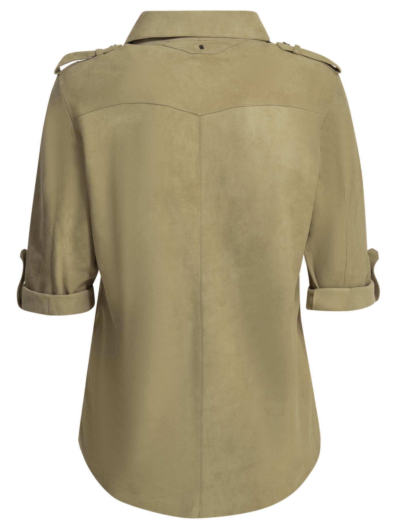 Casual suede shirt 50150DCAMBEIGE (SALVATORE SANTORO / シャツ・ブラウス ) | SALVATORE SANTORO (サルバトーレ サントロ)(1)