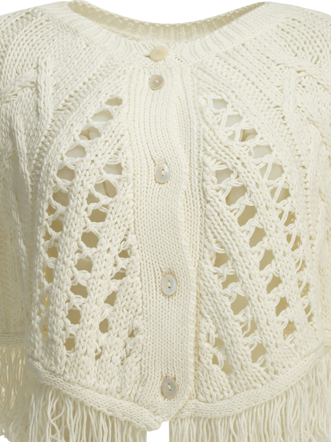 Perforated cotton cape CARLYBIANCO (Rakki / ニット・セーター・カーディガン ) | Rakki (ラッキ)(2)