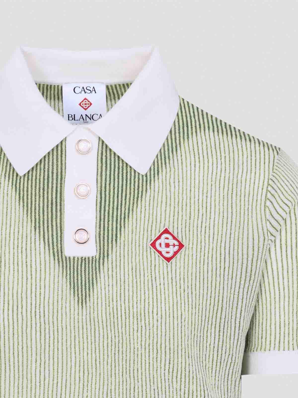 Vertical Stripe Polo Shirt MSS26KW134701 (Casablanca / ポロシャツ ) | Casablanca (カサブランカ)(2)