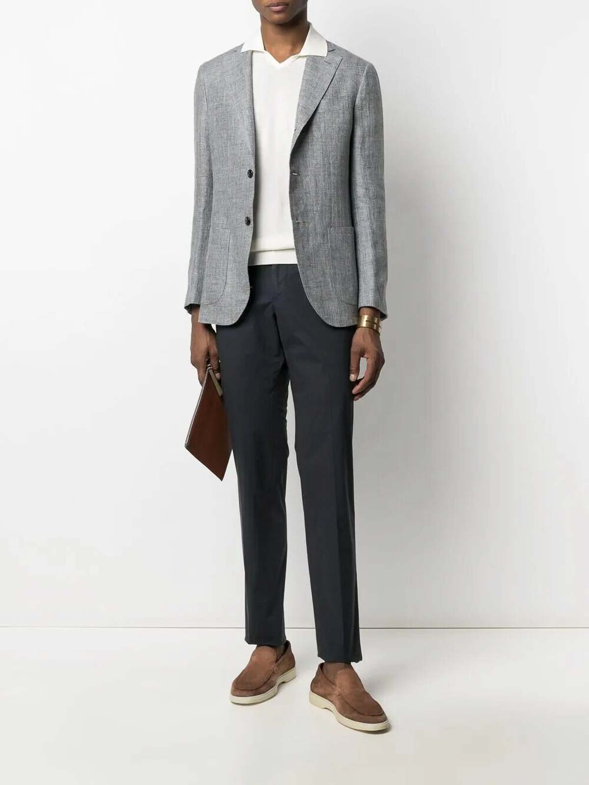 V-Neck Polo With Logo D0GN146L120 (Drumohr / ポロシャツ ) | Drumohr (ドルモア)(1)