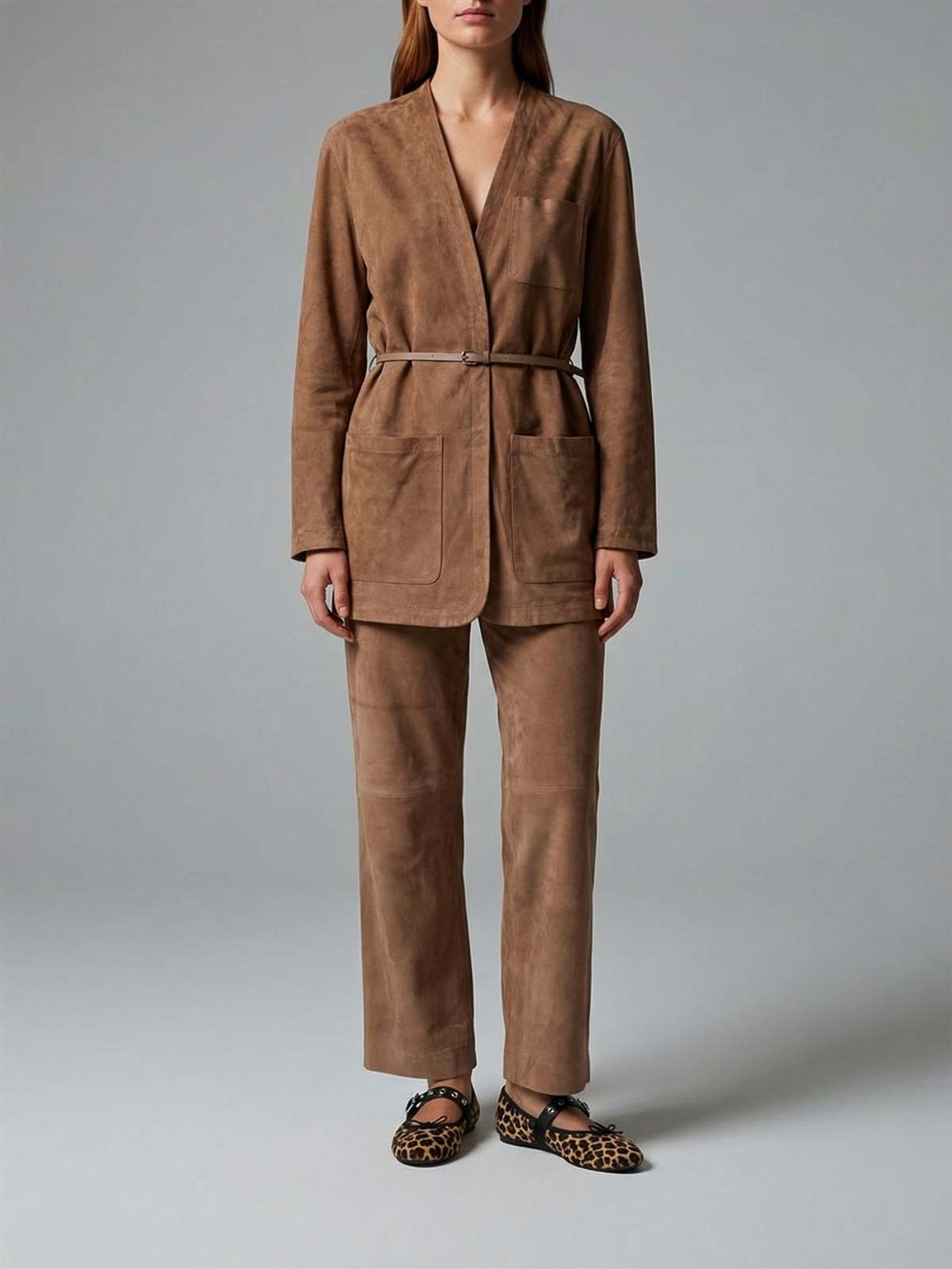 Suede Pants 26PM707L43TOPAZIO (manzoni24 / パンツ ) | manzoni24 (マンツォーニ24)(3)