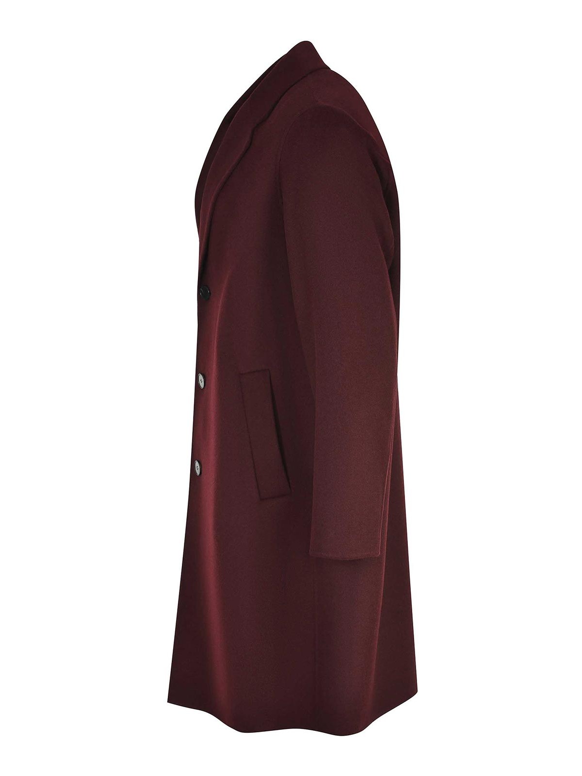 Burgundy Coat Made From A Wool Blend B6F002239 (AMARÁNTO / コート ) | AMARÁNTO (アマラント)(1)