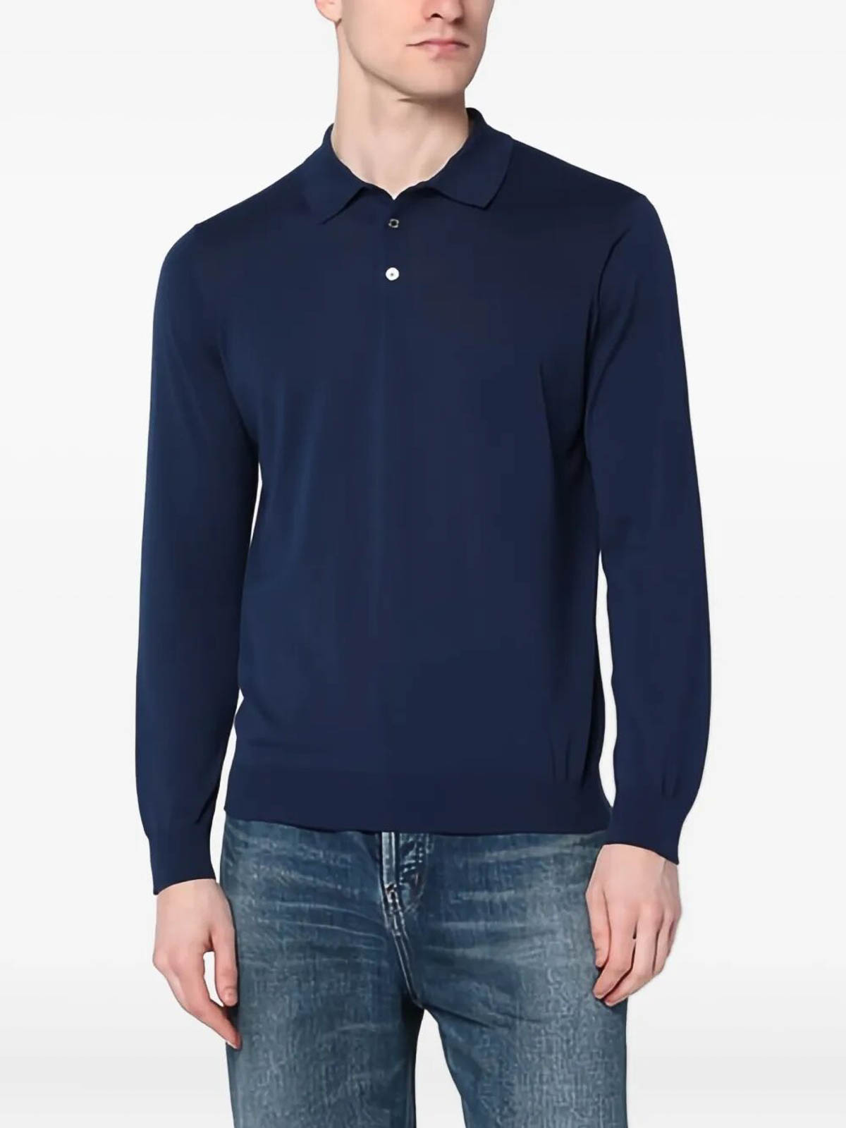 Long Sleeve Logo Polo D0GN214L770 (Drumohr / ニット・セーター・カーディガン ) | Drumohr (ドルモア)(1)