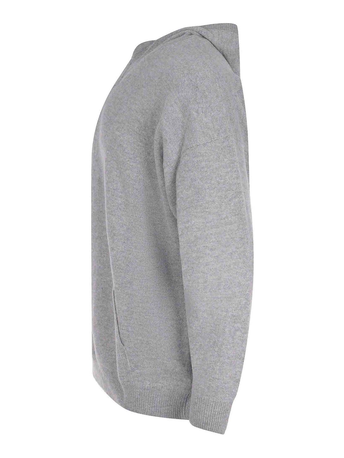 Burgundy Sweater Made Of Gray Wool BF003693 (AMARÁNTO / ニット・セーター・カーディガン ) | AMARÁNTO (アマラント)(2)