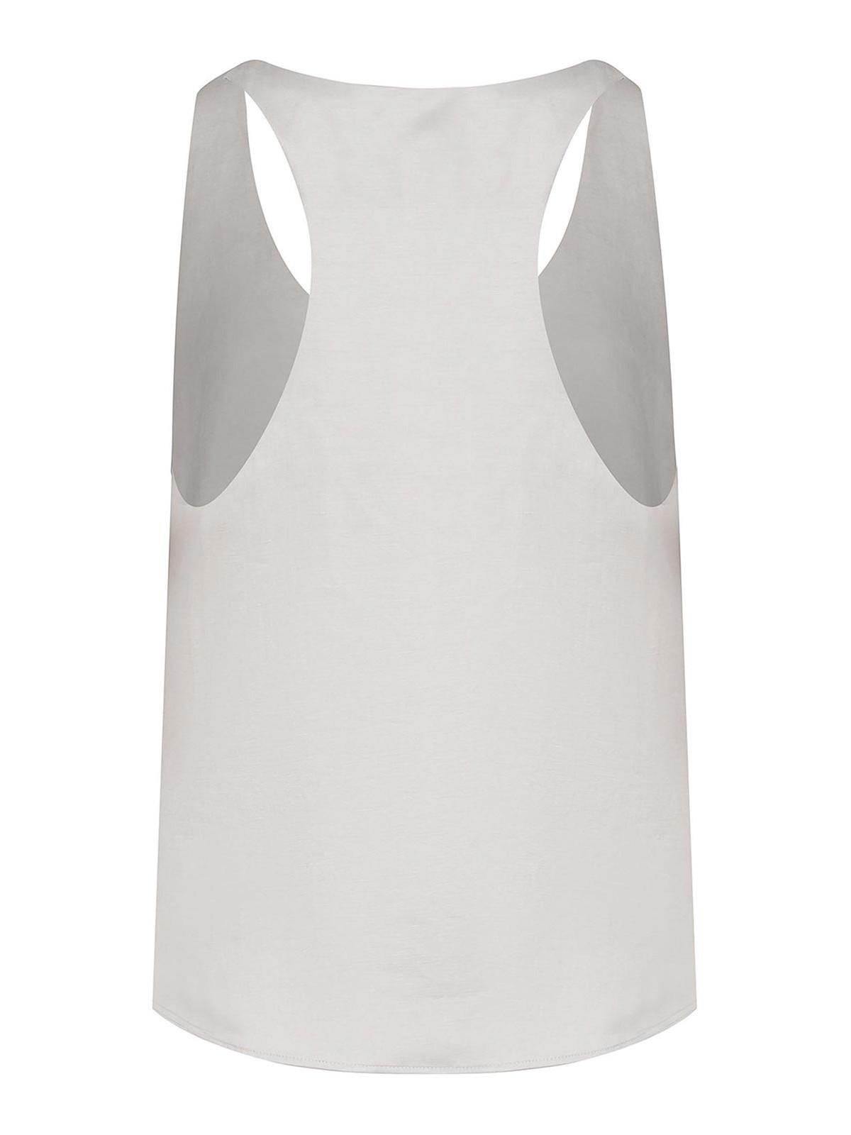 Tank Top Made Of Linen Blend 116239P6062GESSO (ALYSI / タンクトップ・キャミソール ) | ALYSI (アリジ)(2)