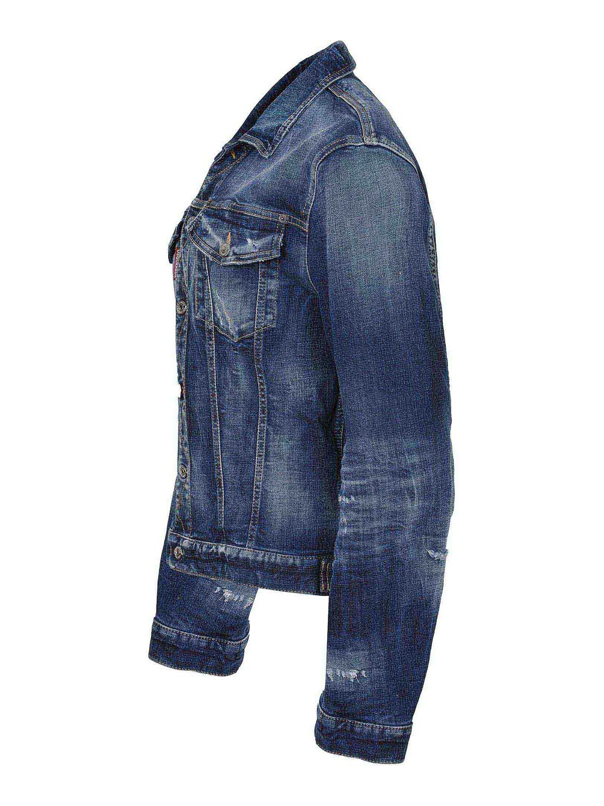 Jacket Made Of Denim S72AM1105S30664470 (Dsquared2 / カジュアルジャケット ) | Dsquared2 (ディースクエアード)(1)