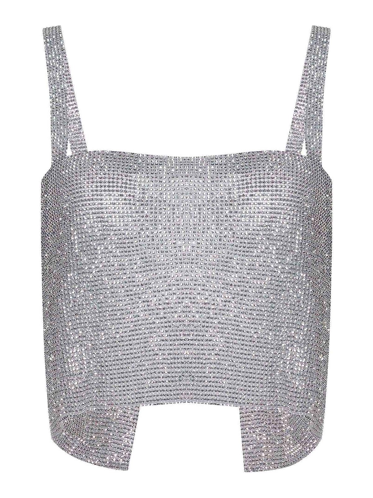 Top Twenty Fourhaitch Made Of Rhinestones A0121NEWCETUSARGENTO (TWENTYFOURHAITCH / タンクトップ・キャミソール ) | TWENTYFOURHAITCH (トゥウェンティフォーハイチ)