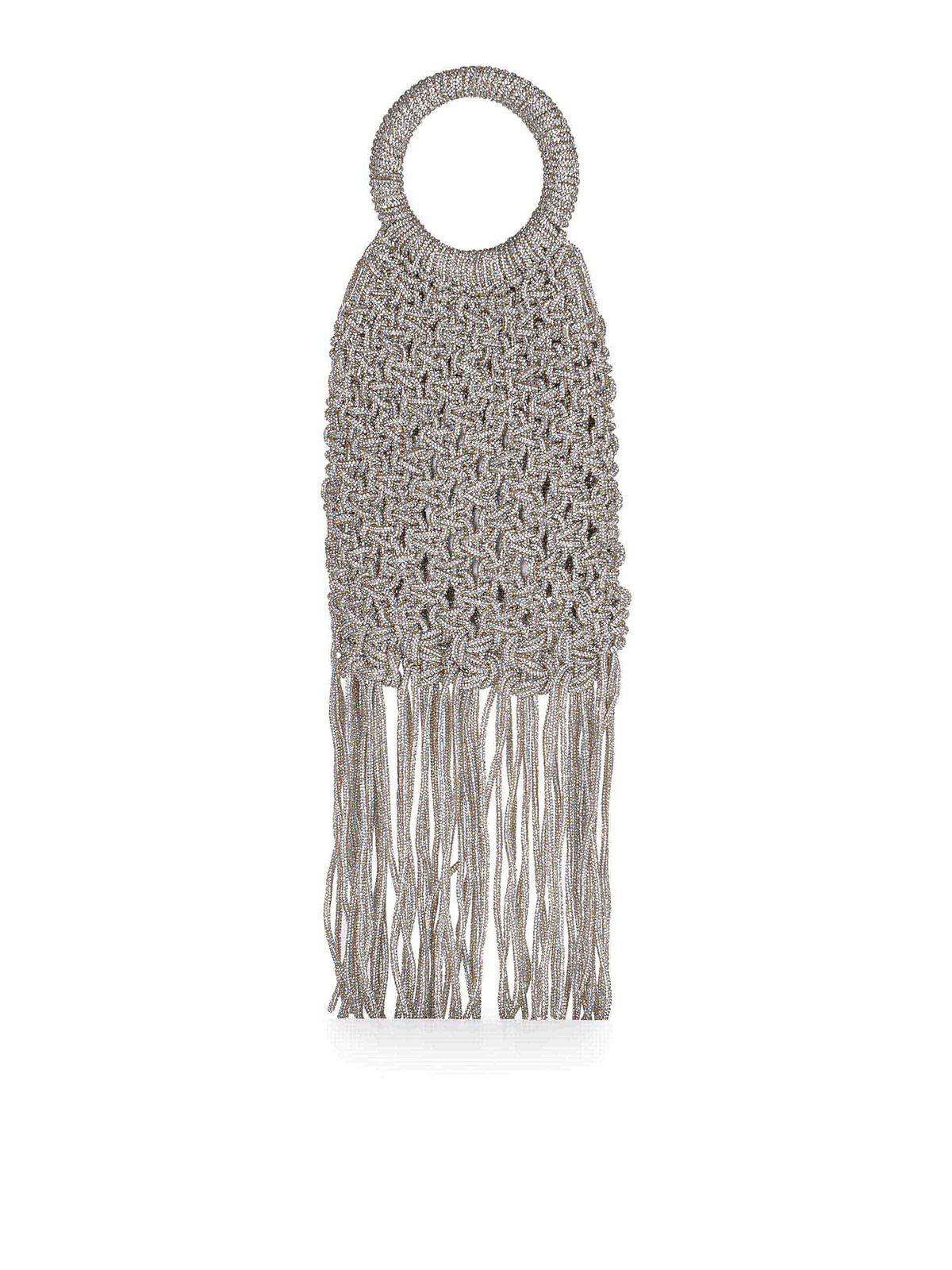 Twenty Fourhaitch Bag Made In Rhinestone Knit BAG0004562PARG (TWENTYFOURHAITCH / クラッチバッグ・ポーチ ) | TWENTYFOURHAITCH (トゥウェンティフォーハイチ)