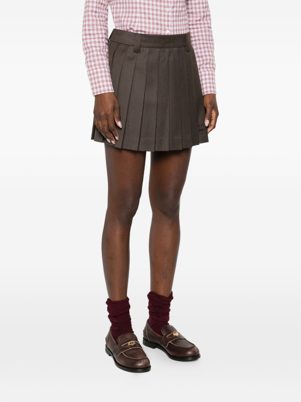 Miu Miu Skirts BROWN MG2348180RF0324 (MIU MIU / スカート ) | MIU MIU (ミュウミュウ)(1)
