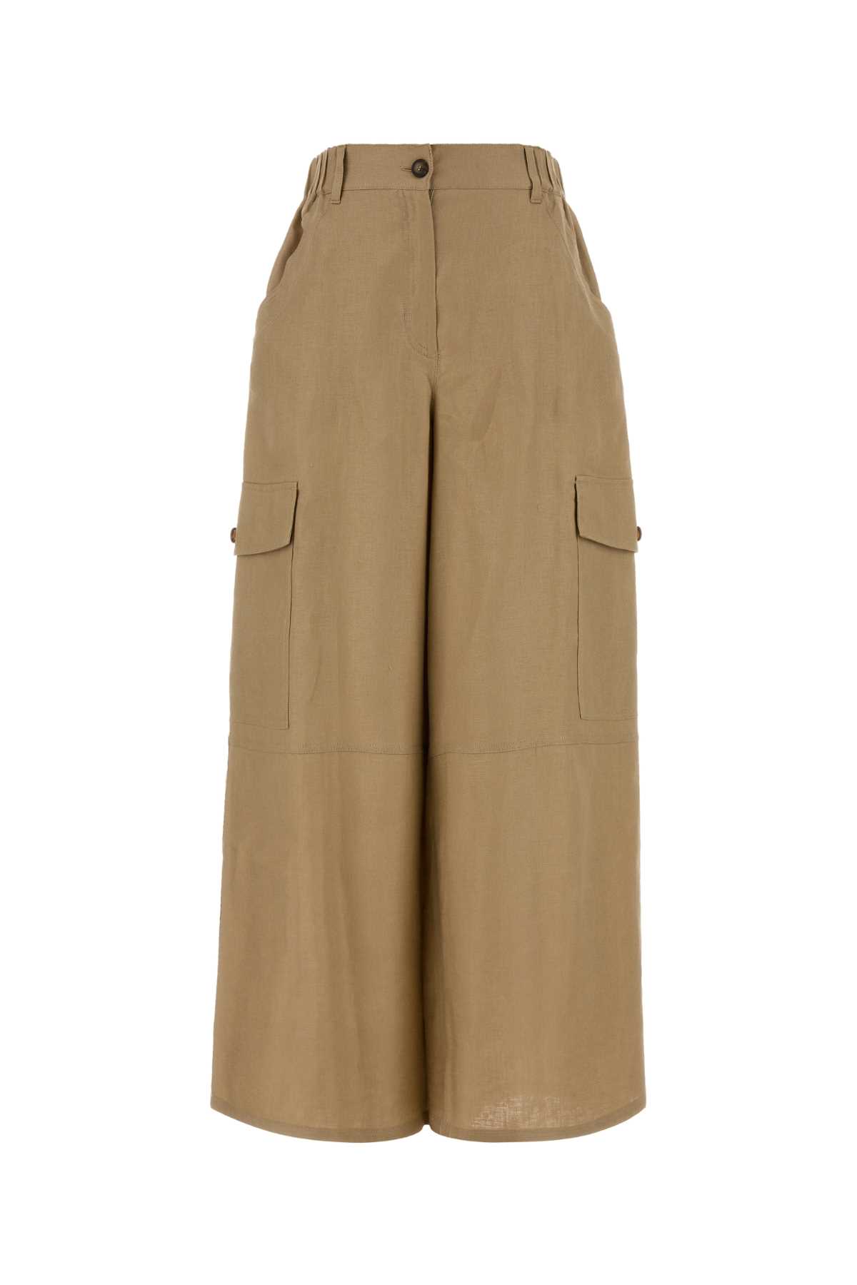 Beige linen Finale cargo pant 2615131033600001 (Weekend Max Mara / パンツ ) | Weekend Max Mara (ウィークエンド マックスマーラ)