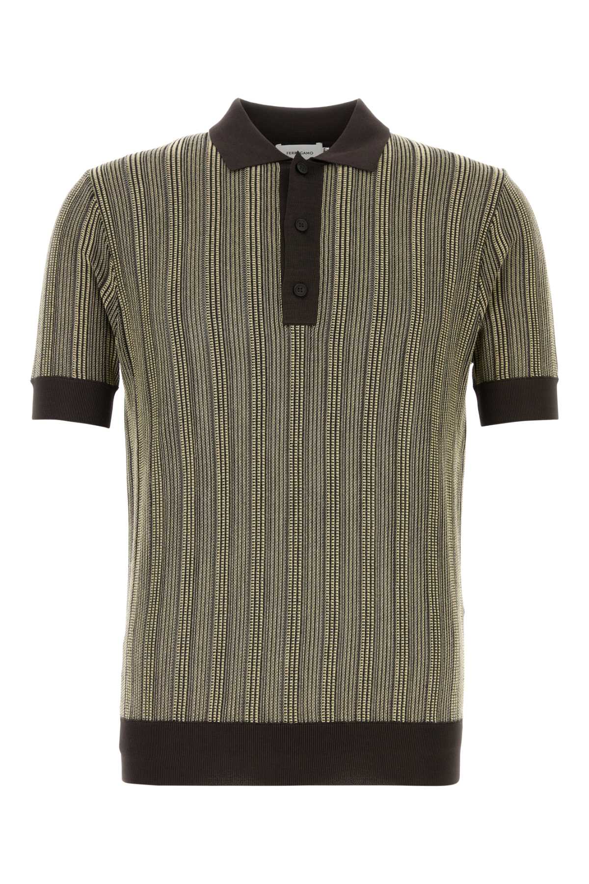 Embroidered stretch viscose blend polo shirt 1457267936970647TBC (FERRAGAMO / ポロシャツ ) | FERRAGAMO (フェラガモ)