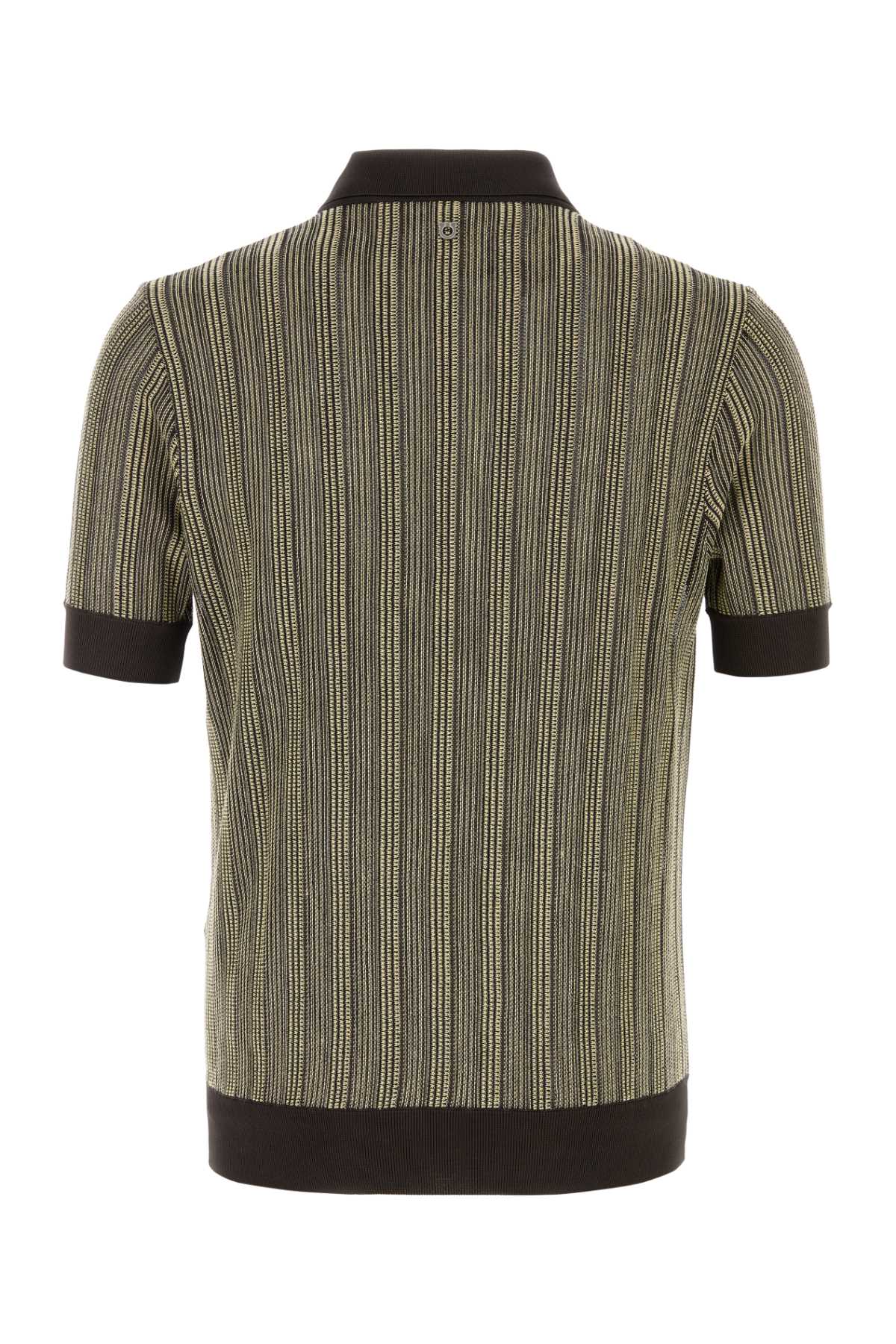 Embroidered stretch viscose blend polo shirt 1457267936970647TBC (FERRAGAMO / ポロシャツ ) | FERRAGAMO (フェラガモ)(1)