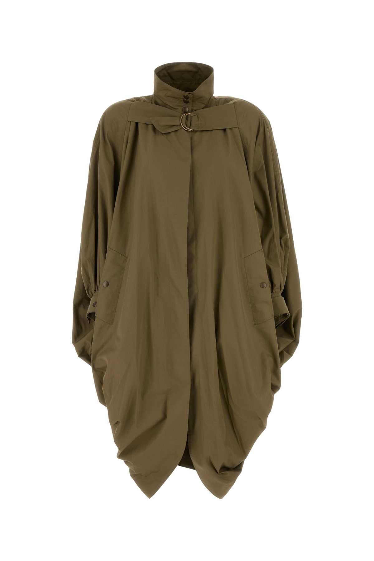 Olive green poplin overcoat CH26UMA121443B6 (Chloé / コート ) | Chloé (クロエ)