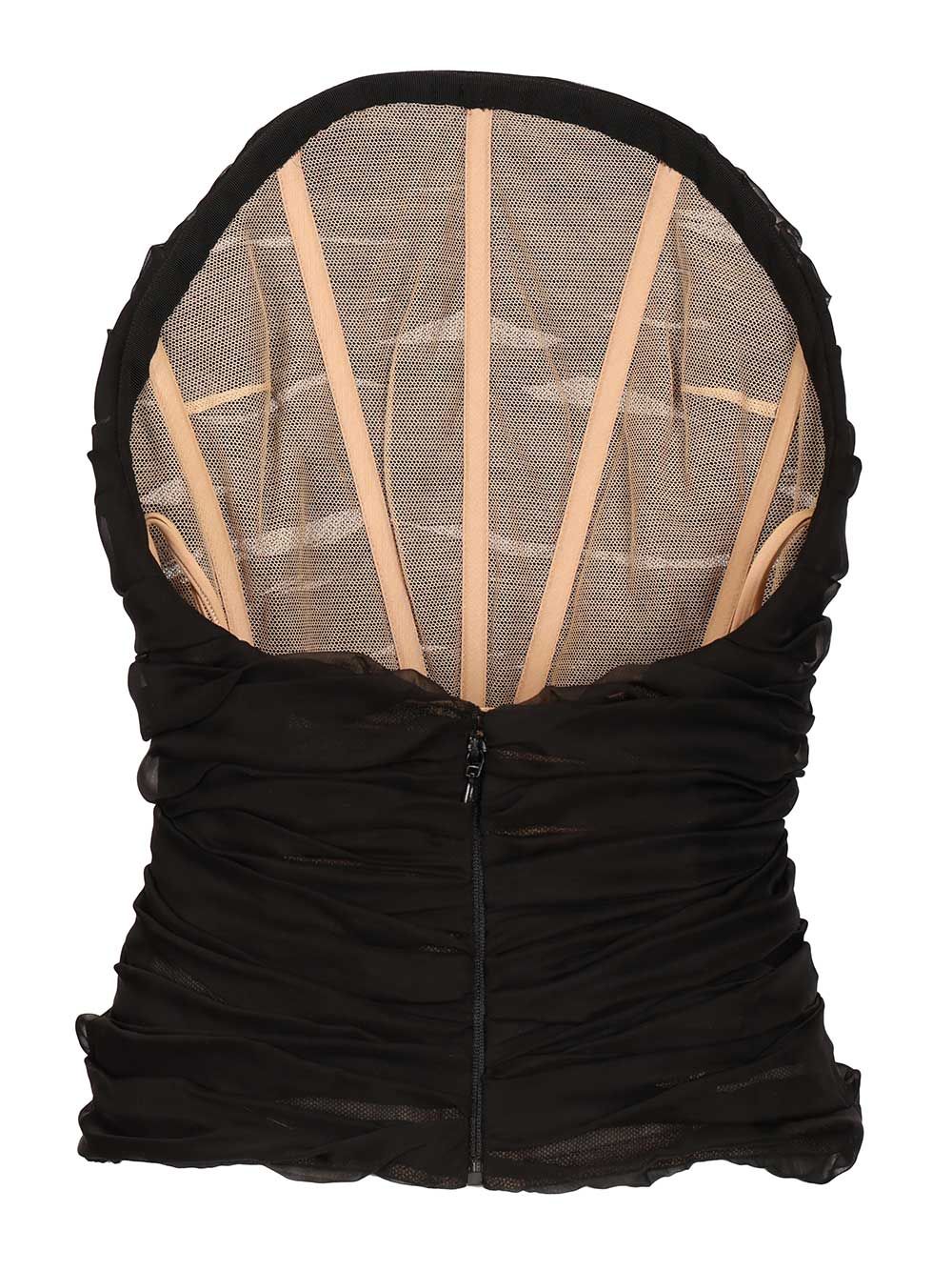LOOK 45 - FITTED BUSTIER TOP SILK CHIFFON 872530TUN281000 (Balenciaga / タンクトップ・キャミソール ) | Balenciaga (バレンシアガ)(1)