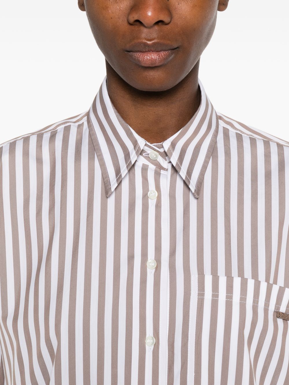 Brunello Cucinelli Shirts BROWN MH744MR106C024 (Brunello Cucinelli / シャツ・ブラウス ) | Brunello Cucinelli (ブルネロ・クチネリ)(1)