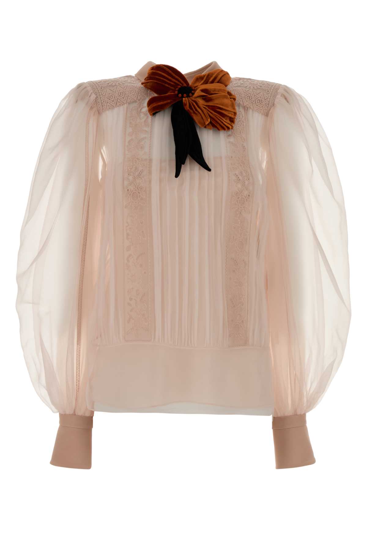 Light pink organza blouse 8B0AEBN51C8R13 (Valentino Garavani / シャツ・ブラウス ) | Valentino Garavani (ヴァレンティノ)