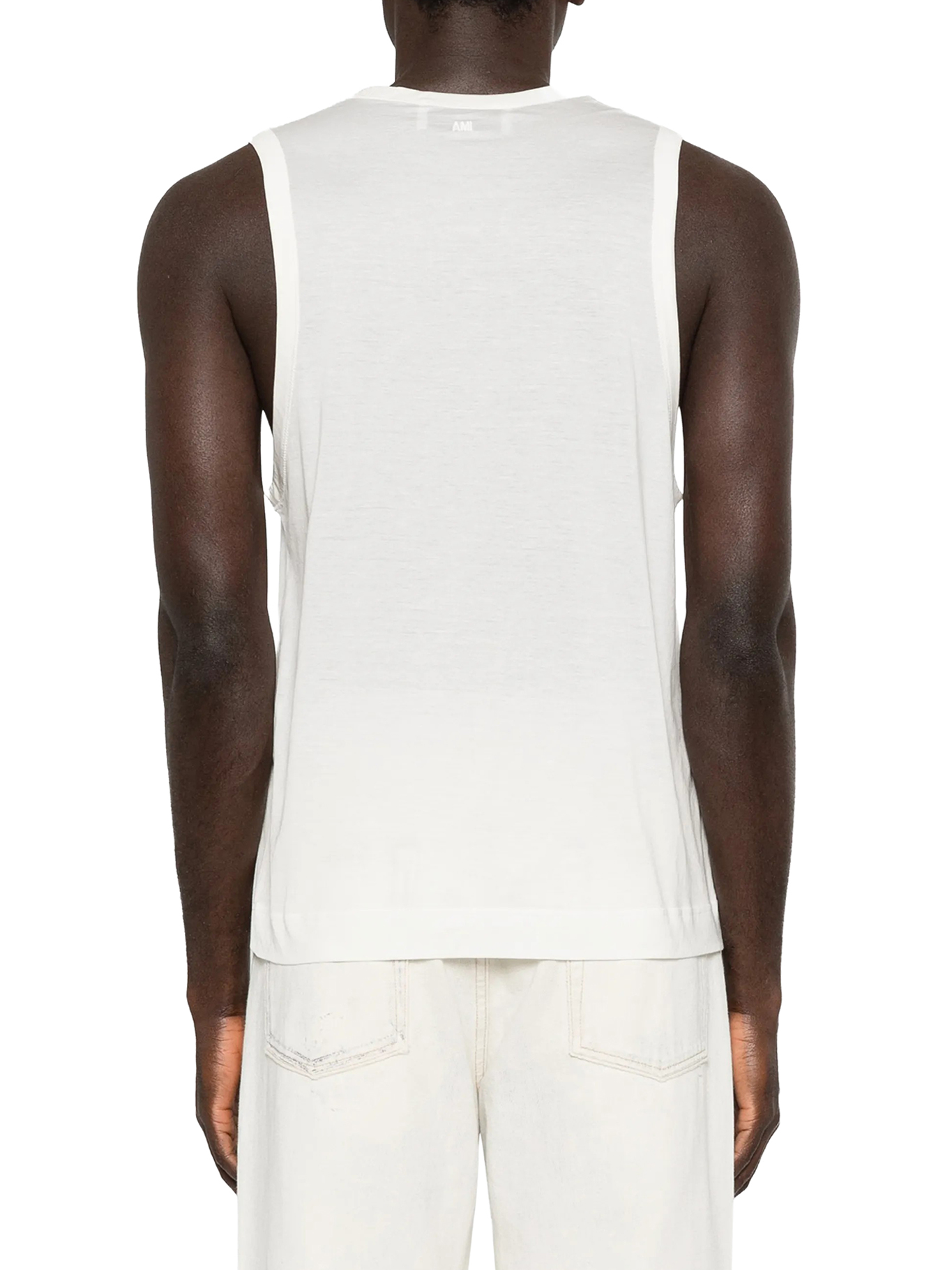 COTTON TOP WITH AMI DE COEUR EMBROIDERY HTP820JE0211136 (AMI Paris / タンクトップ・キャミソール ) | AMI Paris (アミパリス)(3)