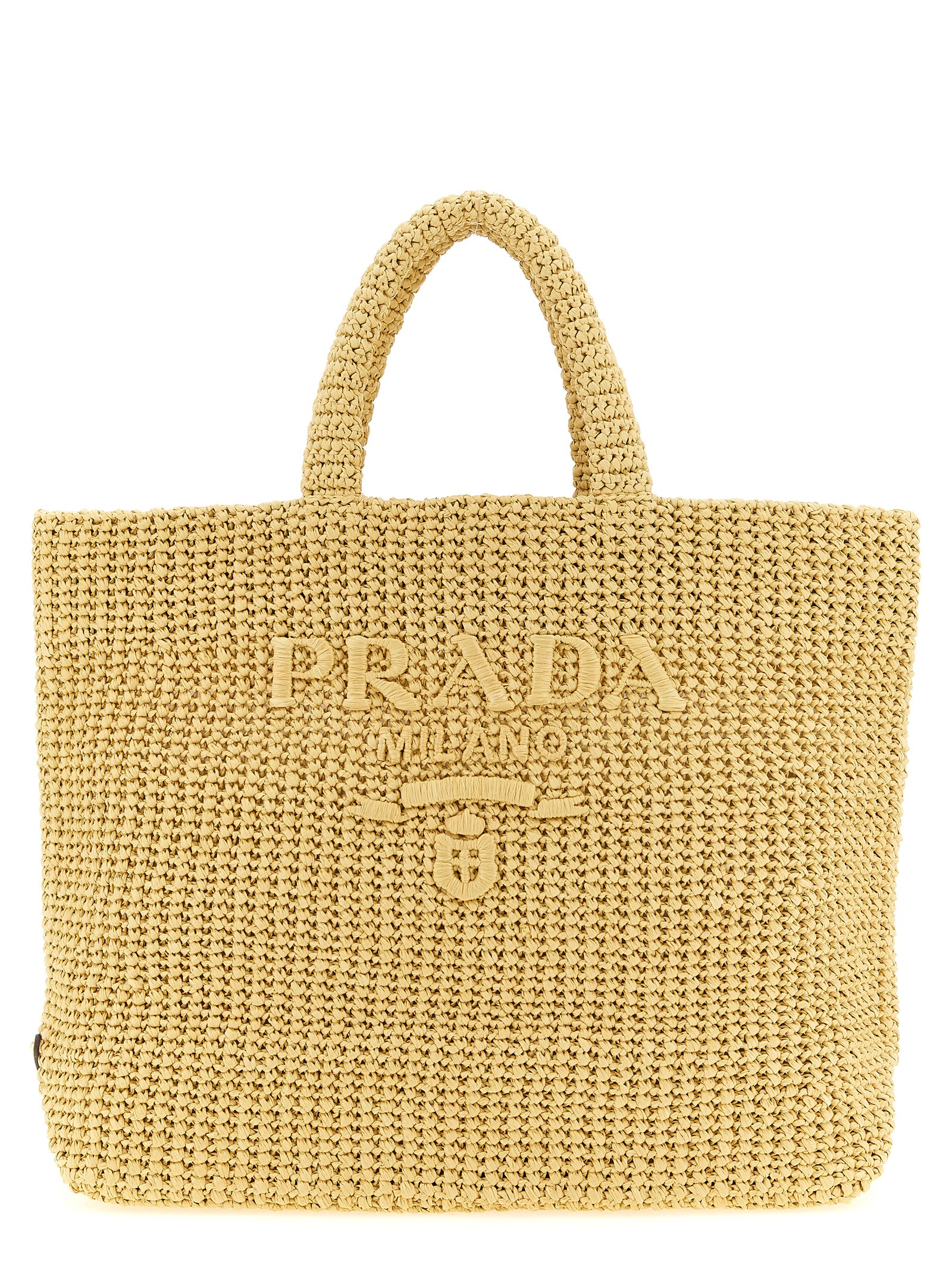 Crochet raffia shopping bag 1BG392VOUL2C2TF05IA (Prada / トートバッグ ) | Prada (プラダ)