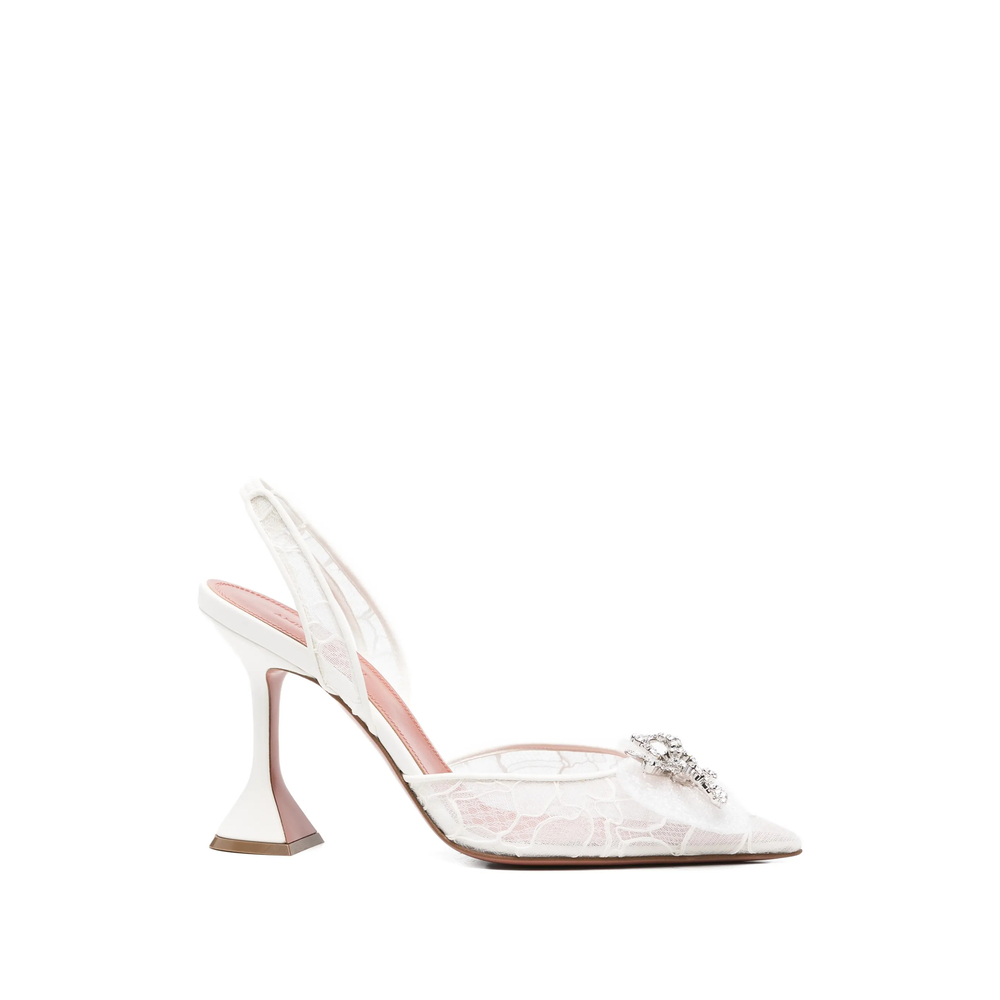 Shoes Amina Muaddi ROSIELACESLI95IVORY (AMINA MUADDI / パンプス・ハイヒール ) | AMINA MUADDI (アミナ モアディ)