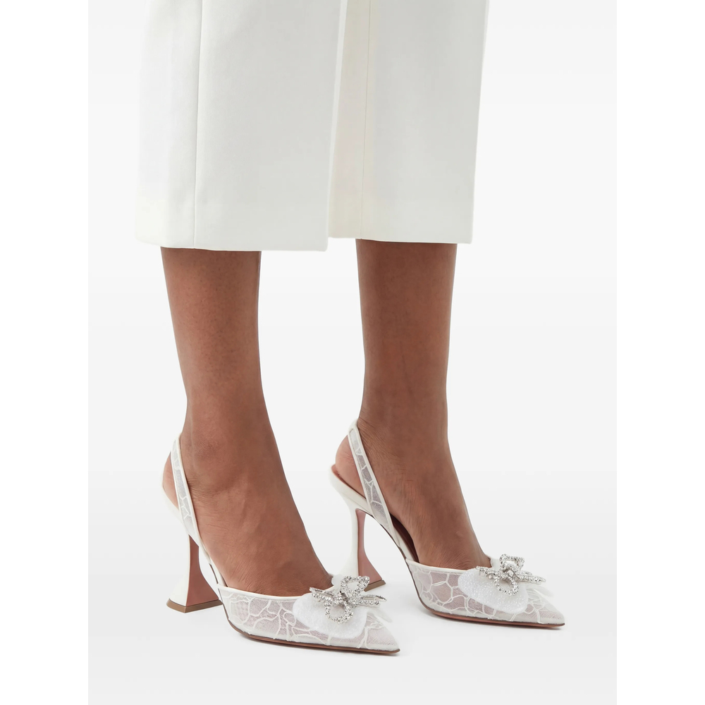 Shoes Amina Muaddi ROSIELACESLI95IVORY (AMINA MUADDI / パンプス・ハイヒール ) | AMINA MUADDI (アミナ モアディ)(4)