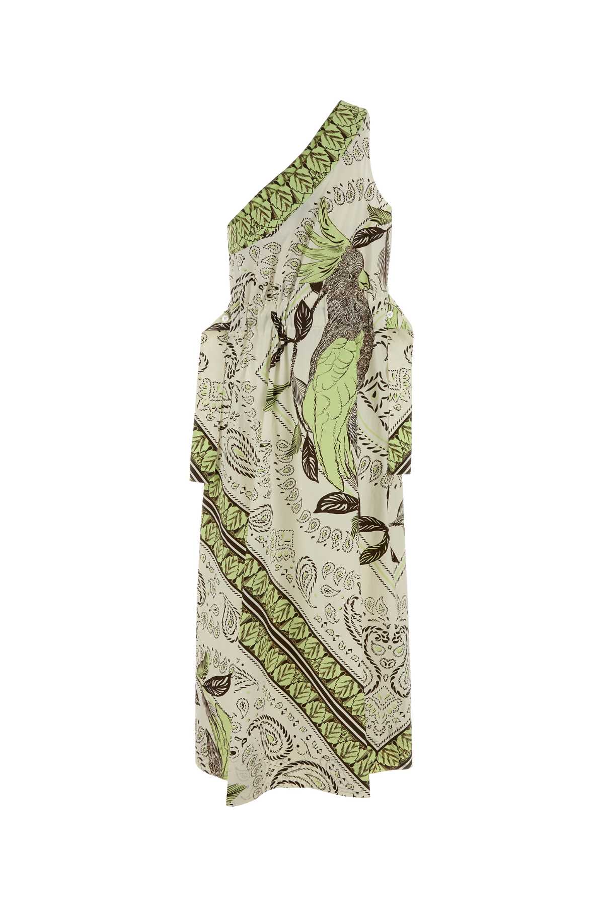 Printed stretch cotton one-shoulder dress 183753301 (TORY BURCH / ワンピース・ドレス・オールインワン ) | TORY BURCH (トリーバーチ)(1)