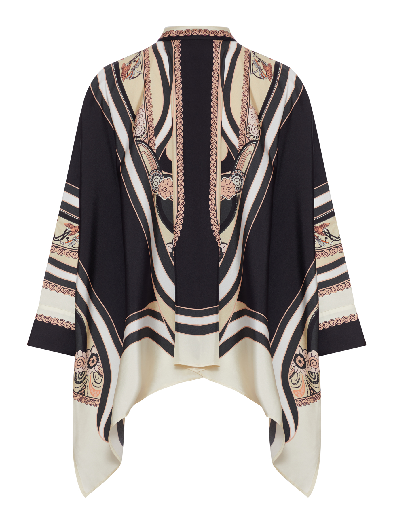 SILK SCARF SHIRT WITH GRAPHIC PRINT AND ASYMMETRIC BOTTOM SHI0059SIL006AMB03PI02 (La DoubleJ / シャツ・ブラウス ) | La DoubleJ (ラダブルジェイ)(3)