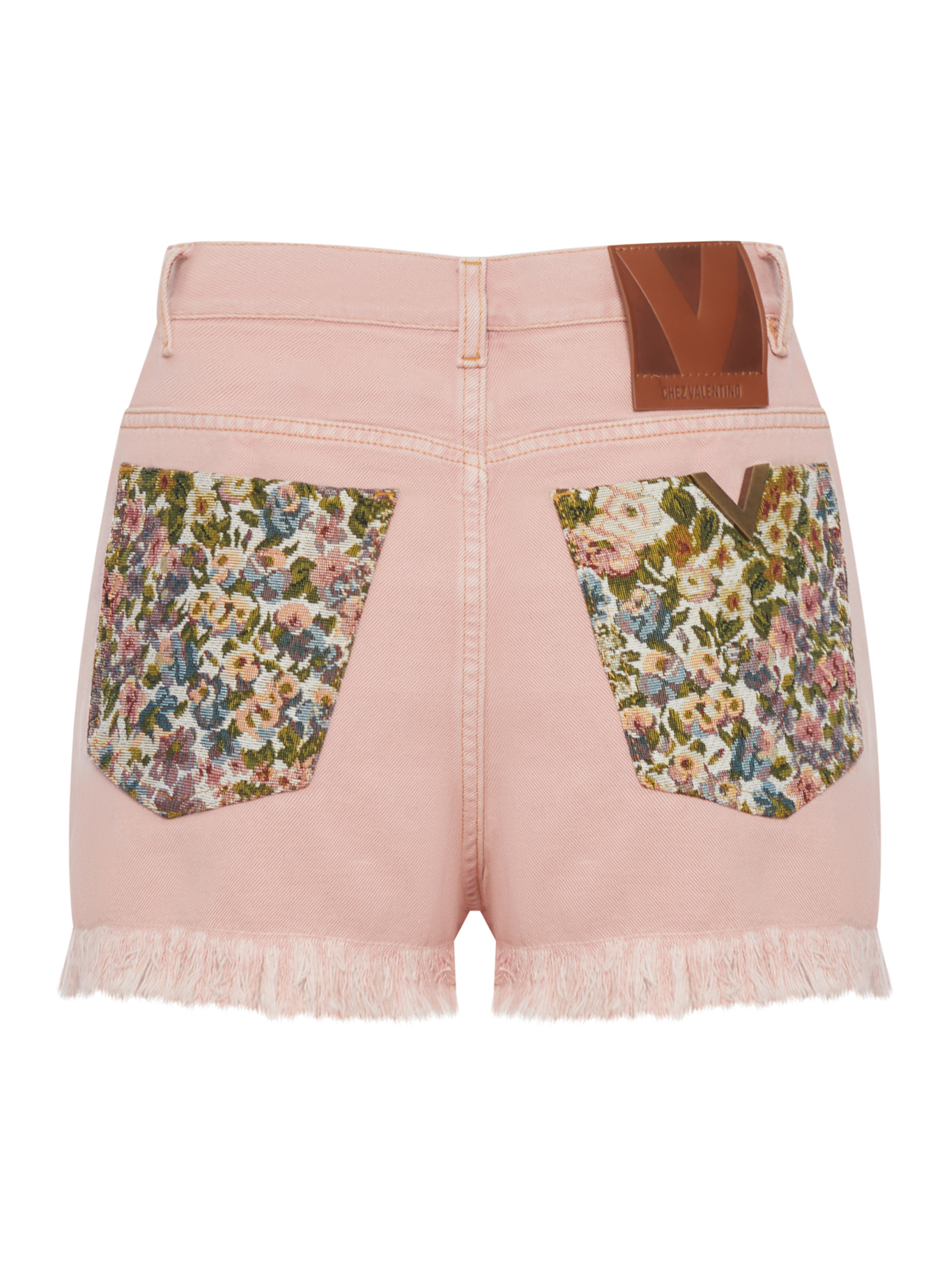 DENIM SHORTS WITH FRINGED HEM 8B3DDB8S9Y9O45（ショートパンツ