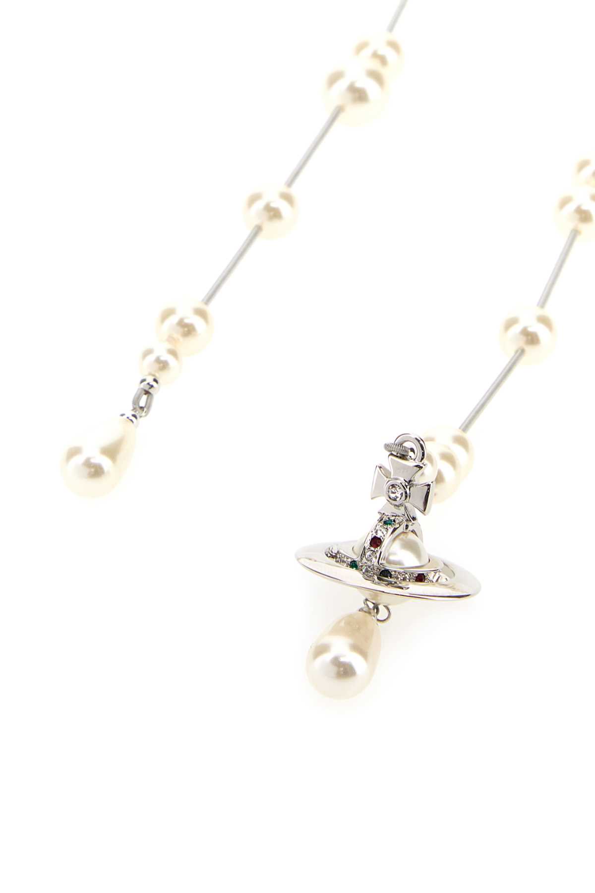 Two-tone metal and pearls Broken Pearl necklace 6301000602P128CNP128 (Vivienne Westwood / ネックレス ) | Vivienne Westwood (ヴィヴィアン・ウェストウッド)(1)