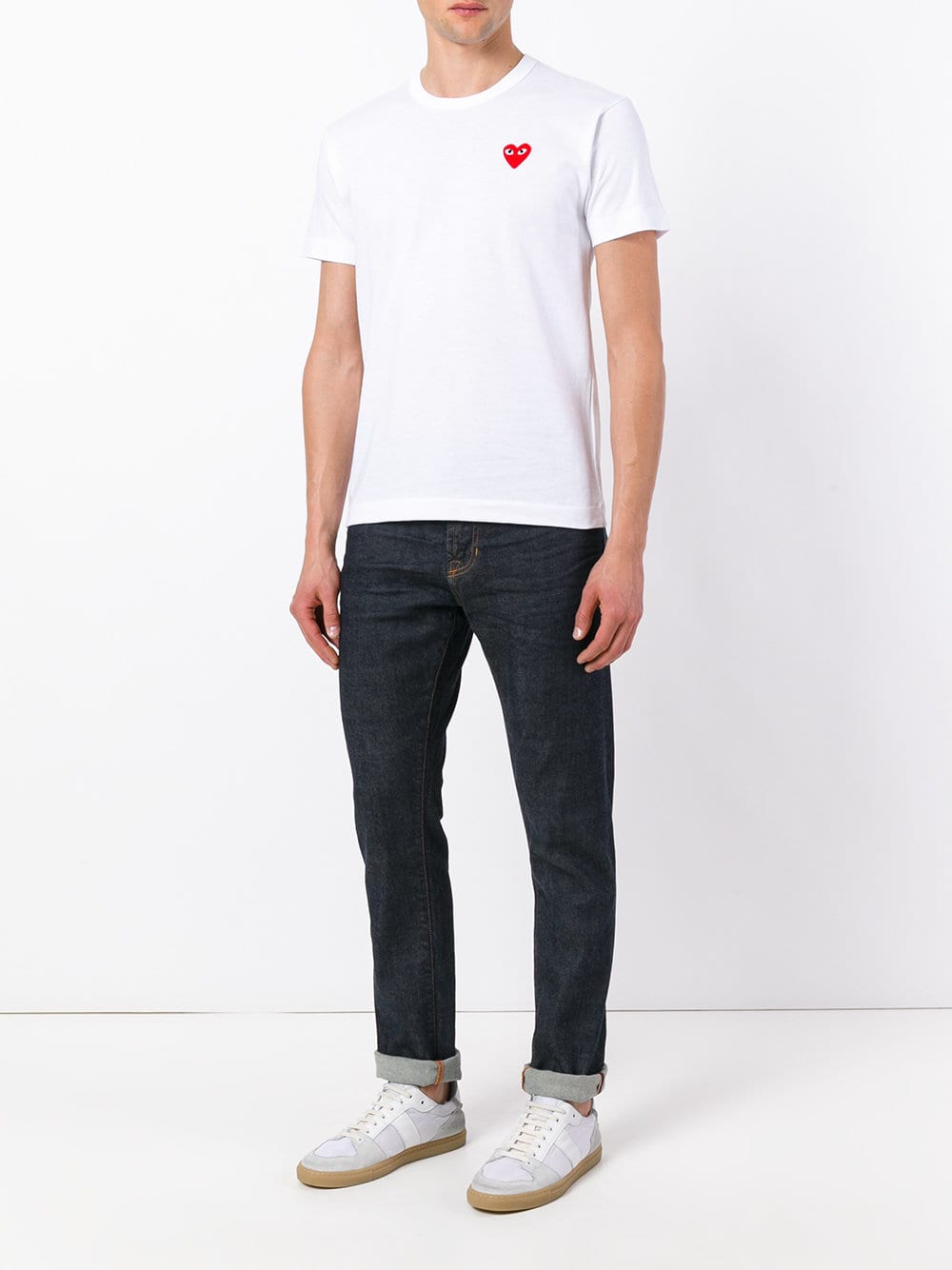 RED HEART COTTON T-SHIRT P1T108WHITE (PLAY Comme Des Garçons / Tシャツ・カットソー ) | PLAY Comme Des Garçons (プレイ コムデギャルソン)(1)