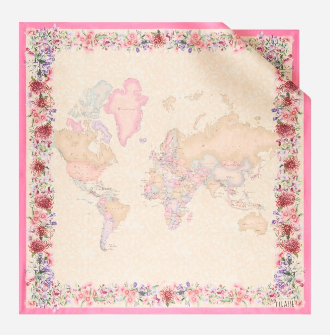Alviero Martini Scarfs Cyclamen Pink F12118190384 (ALVIERO MARTINI 1a CLASSE / スカーフ・マフラー ) | ALVIERO MARTINI 1a CLASSE (アルヴィエロ マルティーニ プリマ クラッセ)