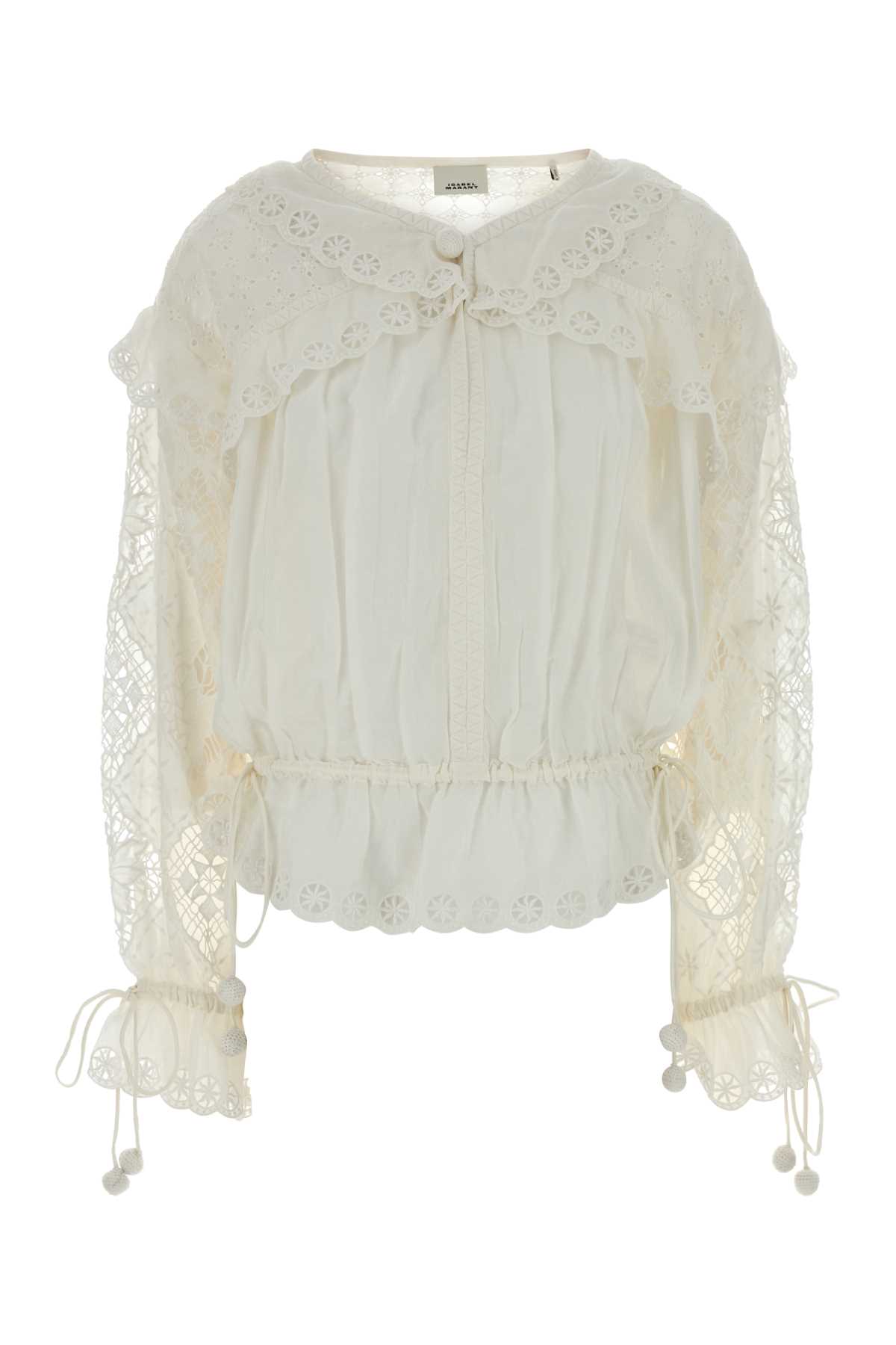 White cotton blend Nowana blouse HT0886FAD2J17I20WH (Isabel Marant / シャツ・ブラウス ) | Isabel Marant (イザベル マラン)
