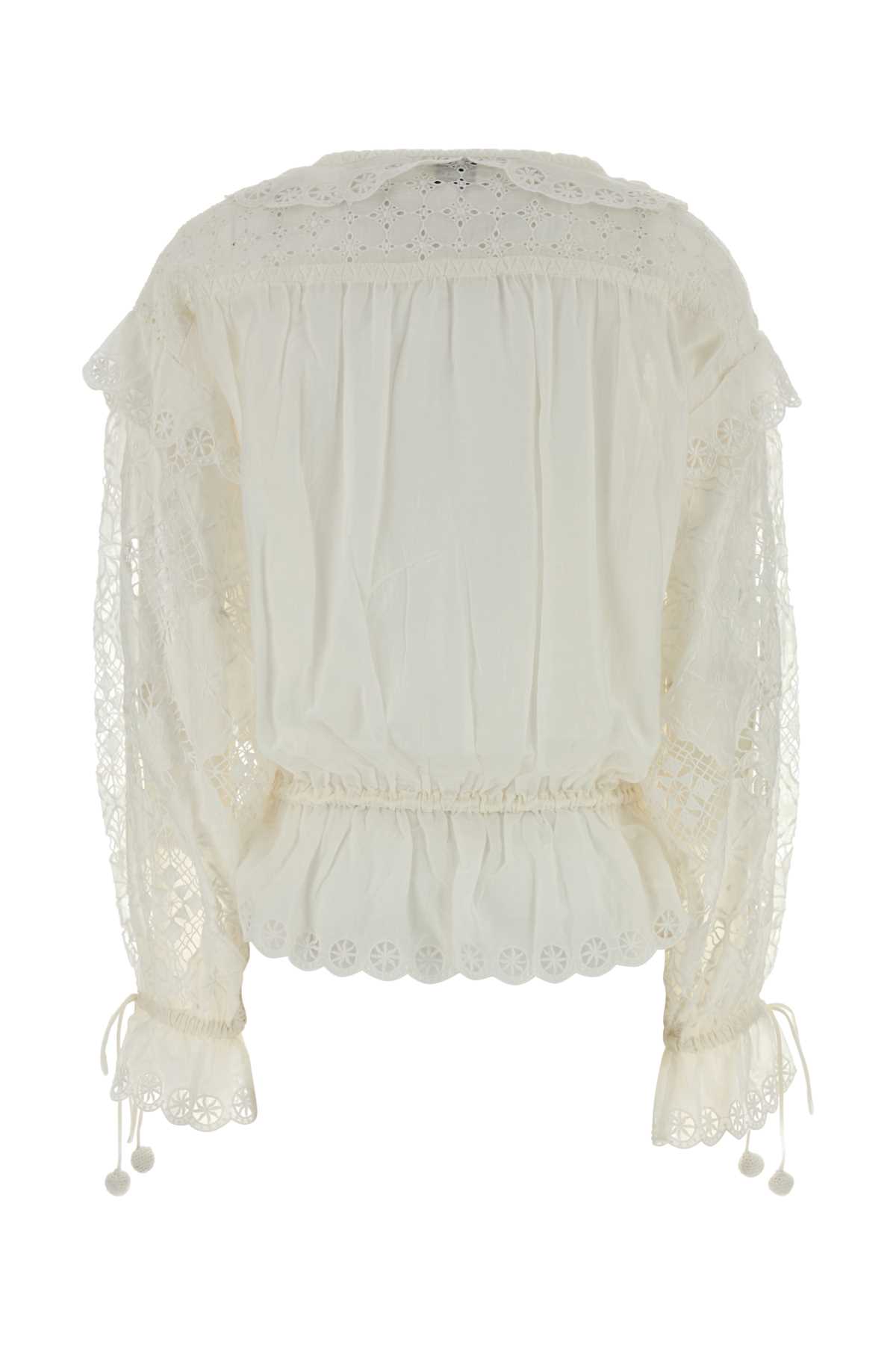 White cotton blend Nowana blouse HT0886FAD2J17I20WH (Isabel Marant / シャツ・ブラウス ) | Isabel Marant (イザベル マラン)(1)