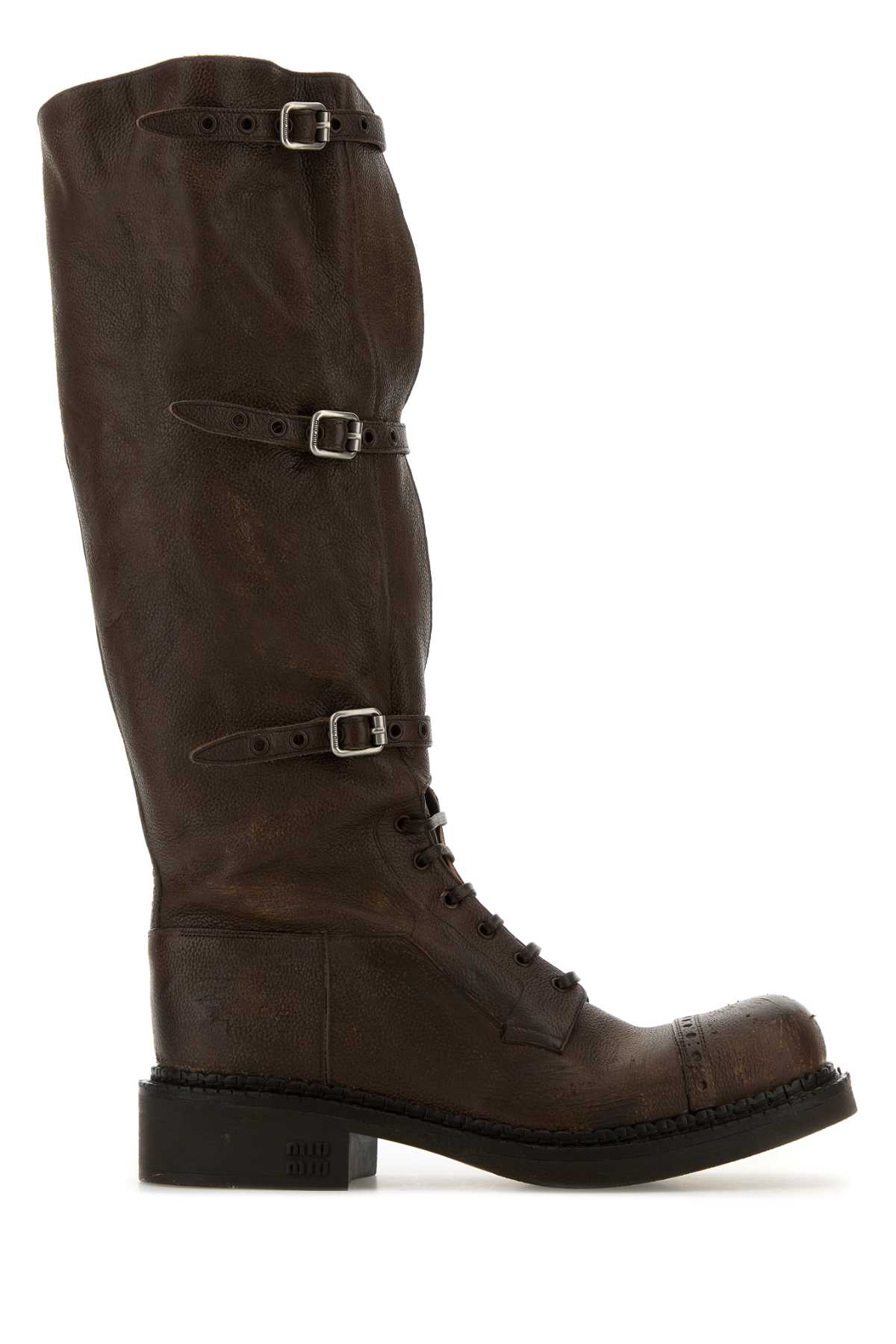 Brown leather boots 5W315EFG0352KJF0324 (MIU MIU / ブーツ ) | MIU MIU (ミュウミュウ)