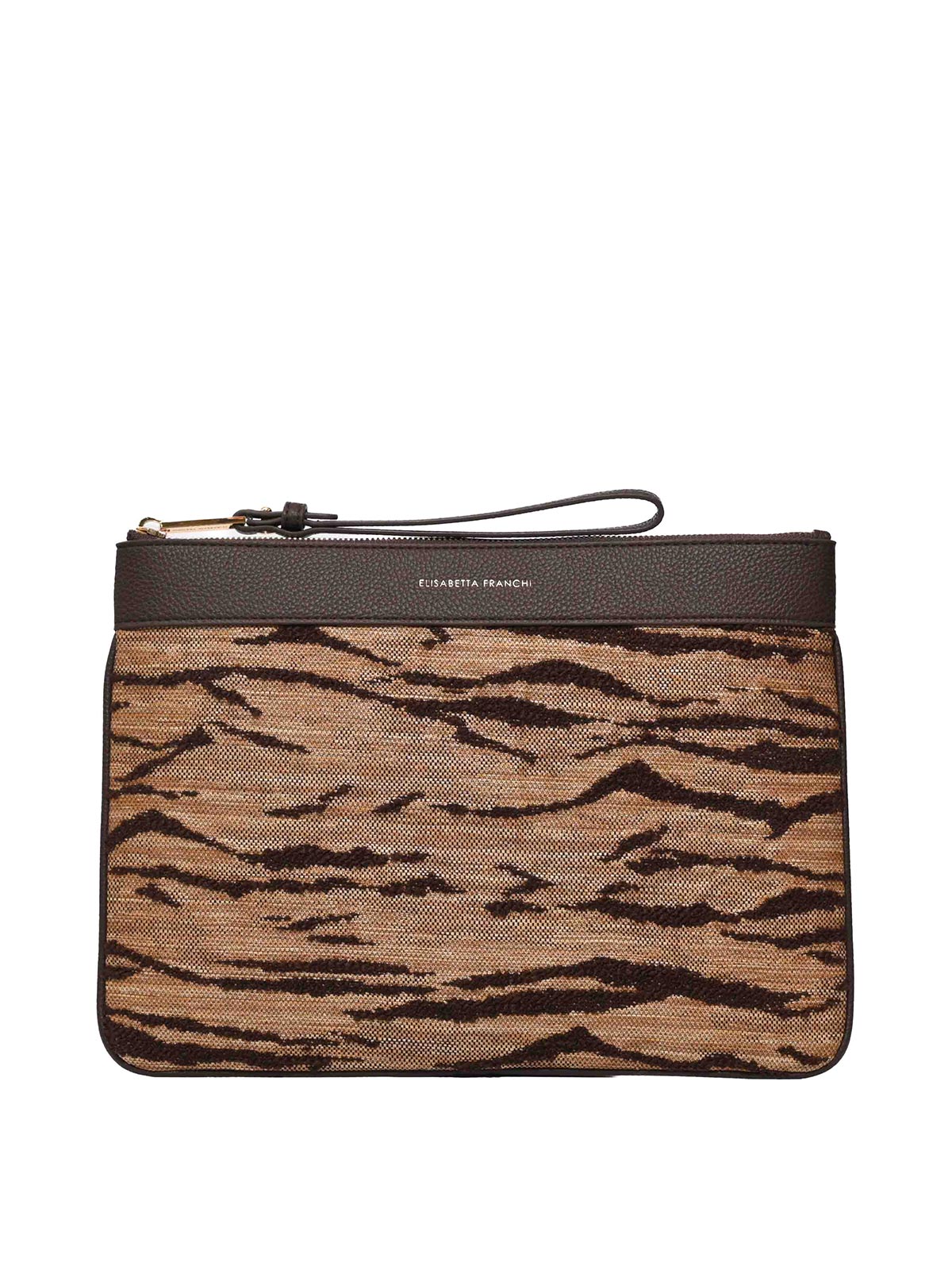 Envelope Bag With Tiger Print BS12A62E2470 (Elisabetta Franchi / クラッチバッグ・ポーチ ) | Elisabetta Franchi (エリザベッタ フランキ)