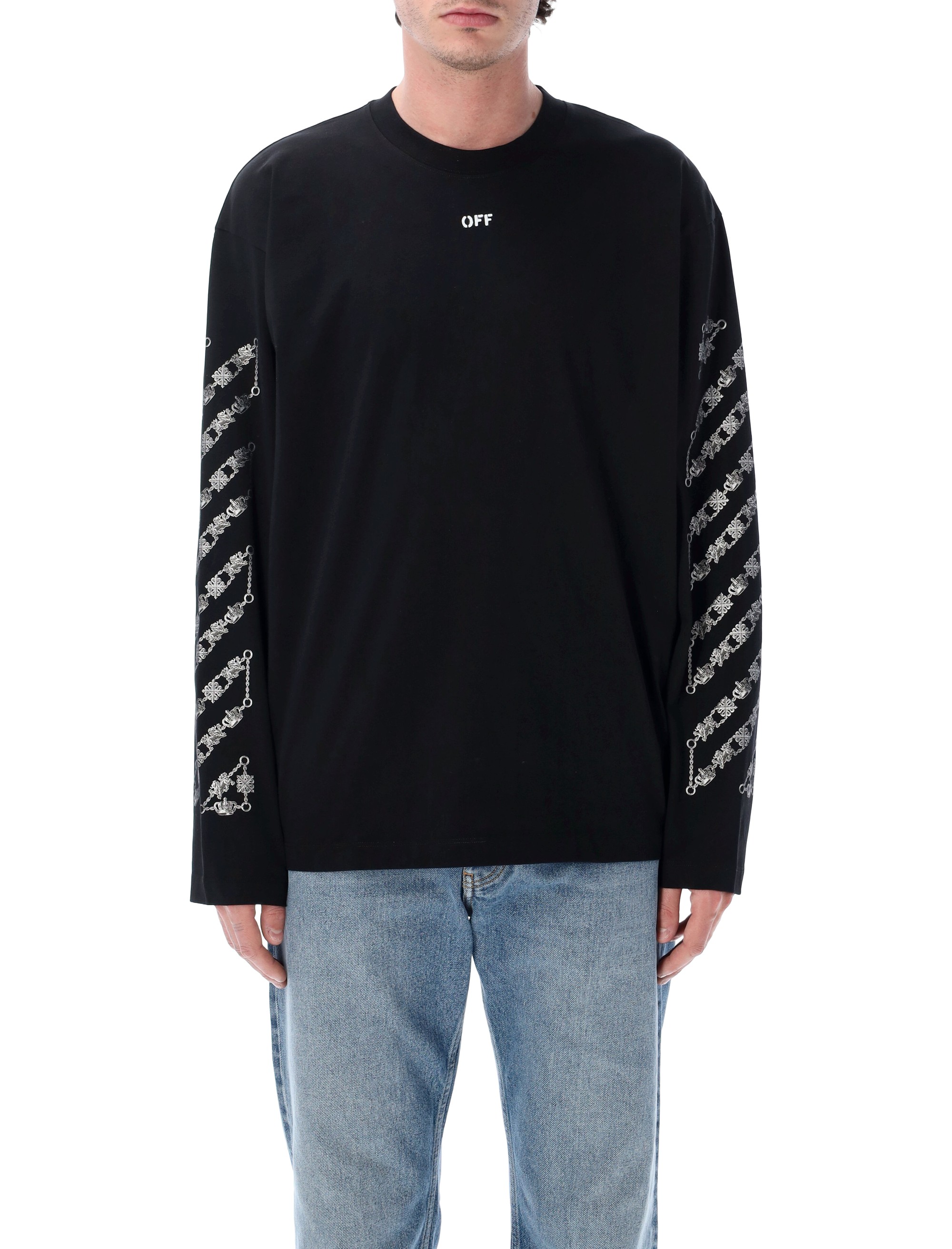 Off-White T-shirts and Polos Black OMAB09CS26JER0010001 (Off-White / Tシャツ・カットソー ) | Off-White (オフホワイト)