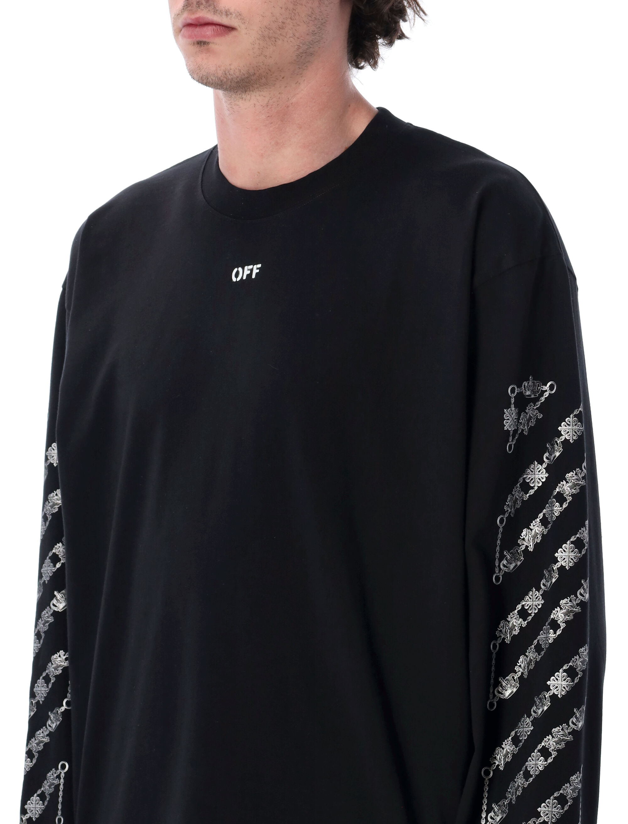 Off-White T-shirts and Polos Black OMAB09CS26JER0010001 (Off-White / Tシャツ・カットソー ) | Off-White (オフホワイト)(2)