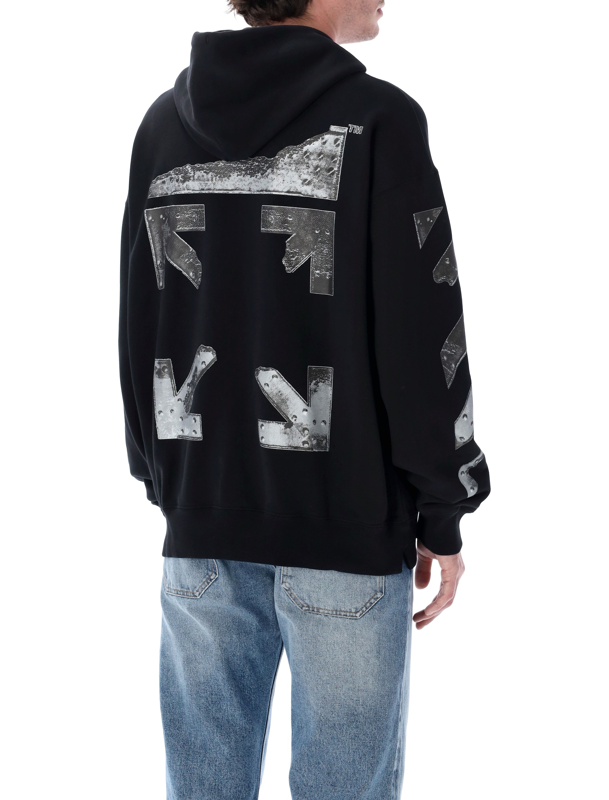 Off-White Clothing.... Black OMBB085S26FLE0010001 (Off-White / スウェット・フーディー ) | Off-White (オフホワイト)(1)