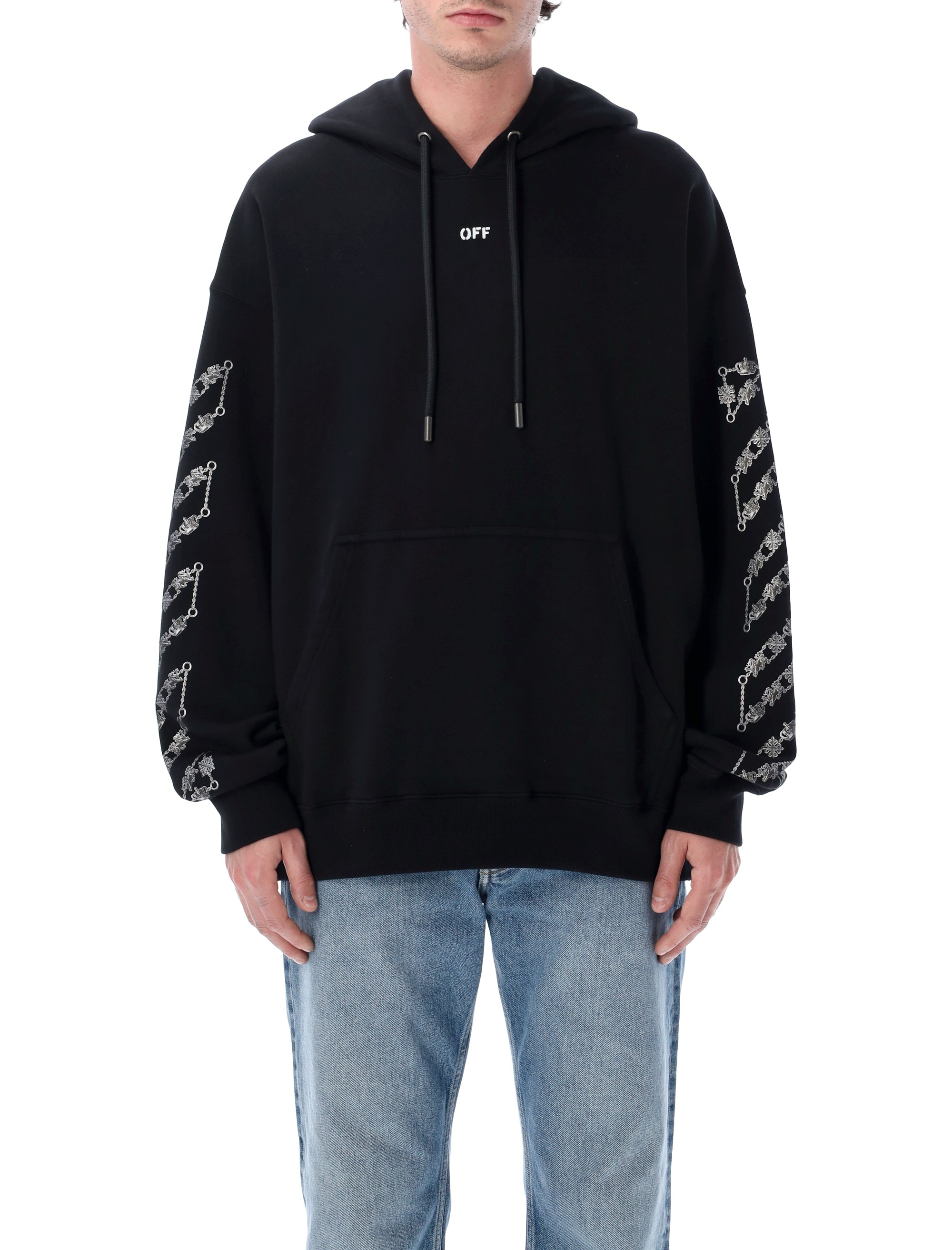 Off-White Clothing.... Black OMBB085S26FLE0050001 (Off-White / スウェット・フーディー ) | Off-White (オフホワイト)