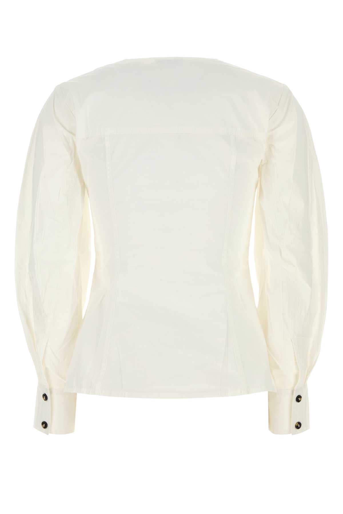 White stretch cotton shirt A1040353151 (GANNI / シャツ・ブラウス ) | GANNI (ガニー)(1)