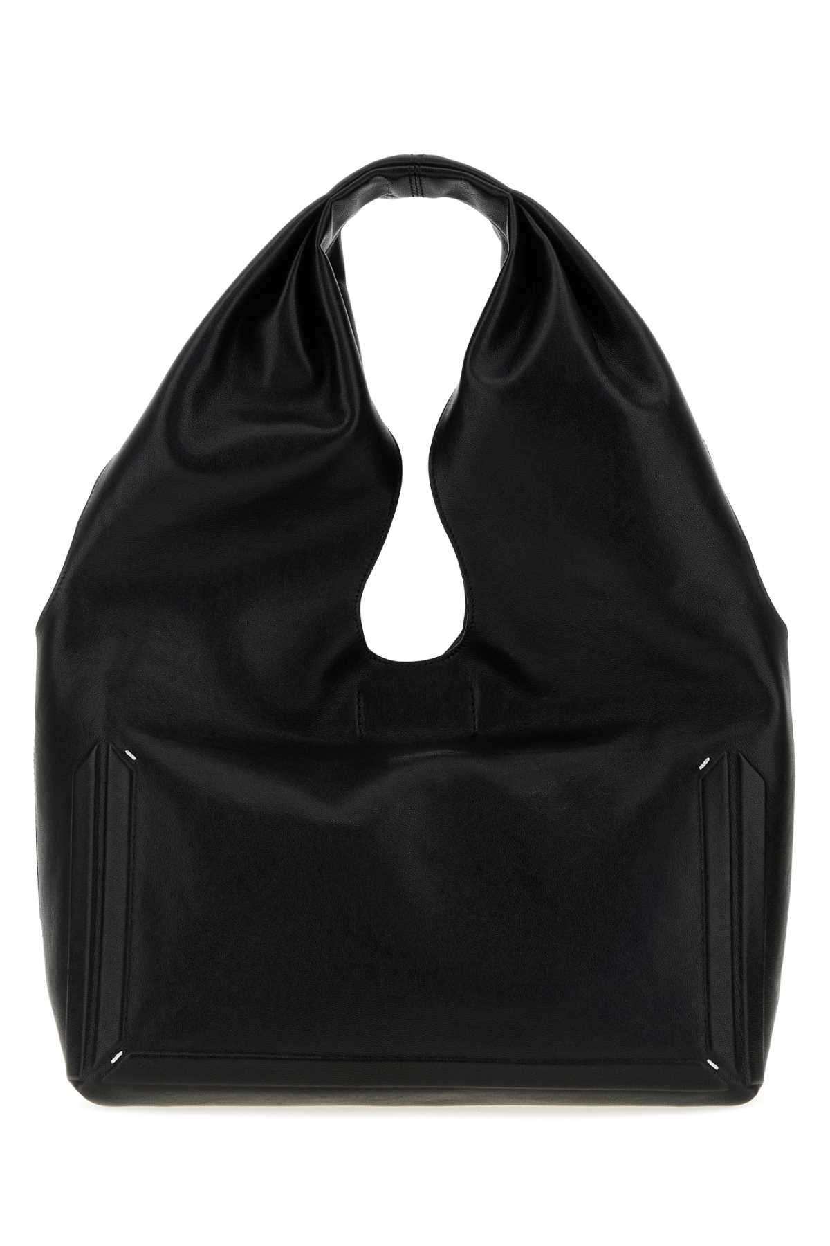 Black leather medium Box shopping bag SB2WD0103P8982T8013 (Maison Margiela / ハンドバッグ・ショルダーバッグ ) | Maison Margiela (メゾン マルジェラ)