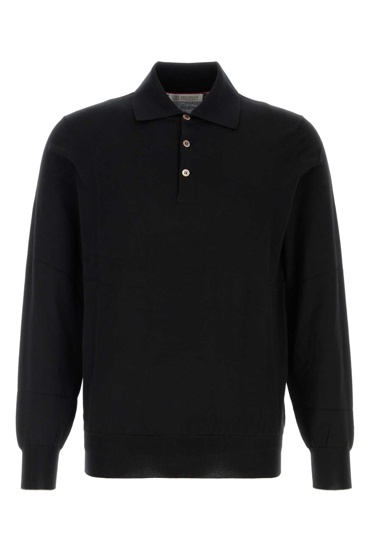 Black cotton polo shirt M29800135CH101 (Brunello Cucinelli / ニット・セーター・カーディガン ) | Brunello Cucinelli (ブルネロ・クチネリ)