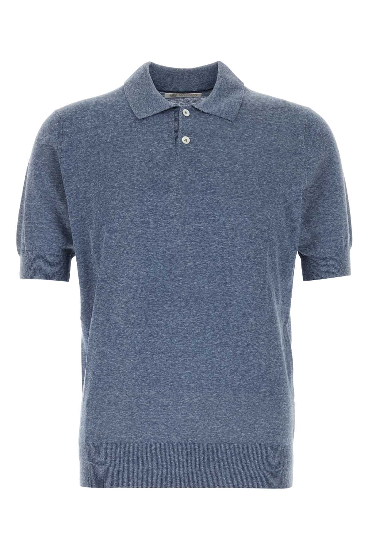 Air Force blue linen blend polo shirt MSL806105C7860 (Brunello Cucinelli / ポロシャツ ) | Brunello Cucinelli (ブルネロ・クチネリ)