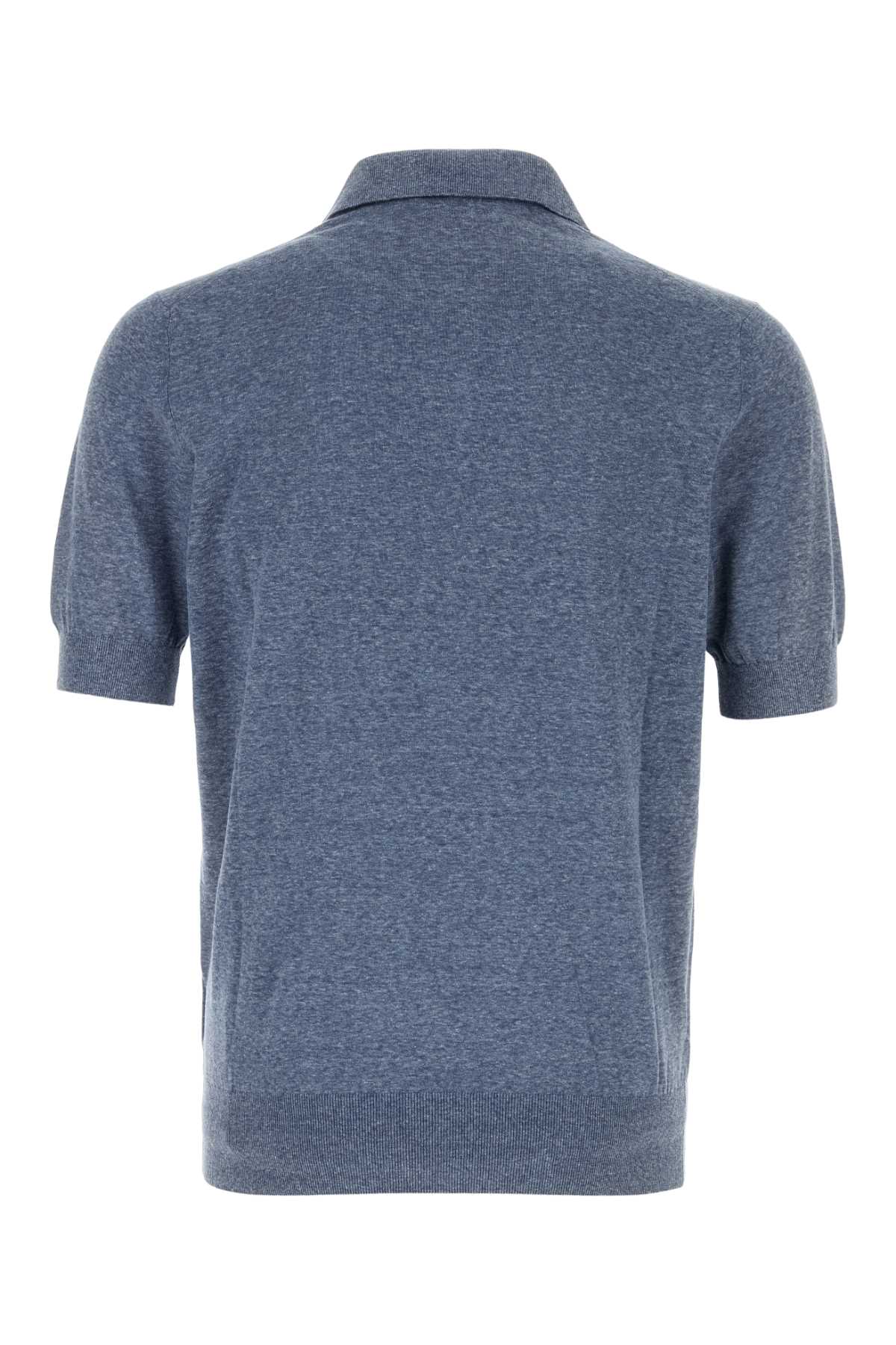 Air Force blue linen blend polo shirt MSL806105C7860 (Brunello Cucinelli / ポロシャツ ) | Brunello Cucinelli (ブルネロ・クチネリ)(1)