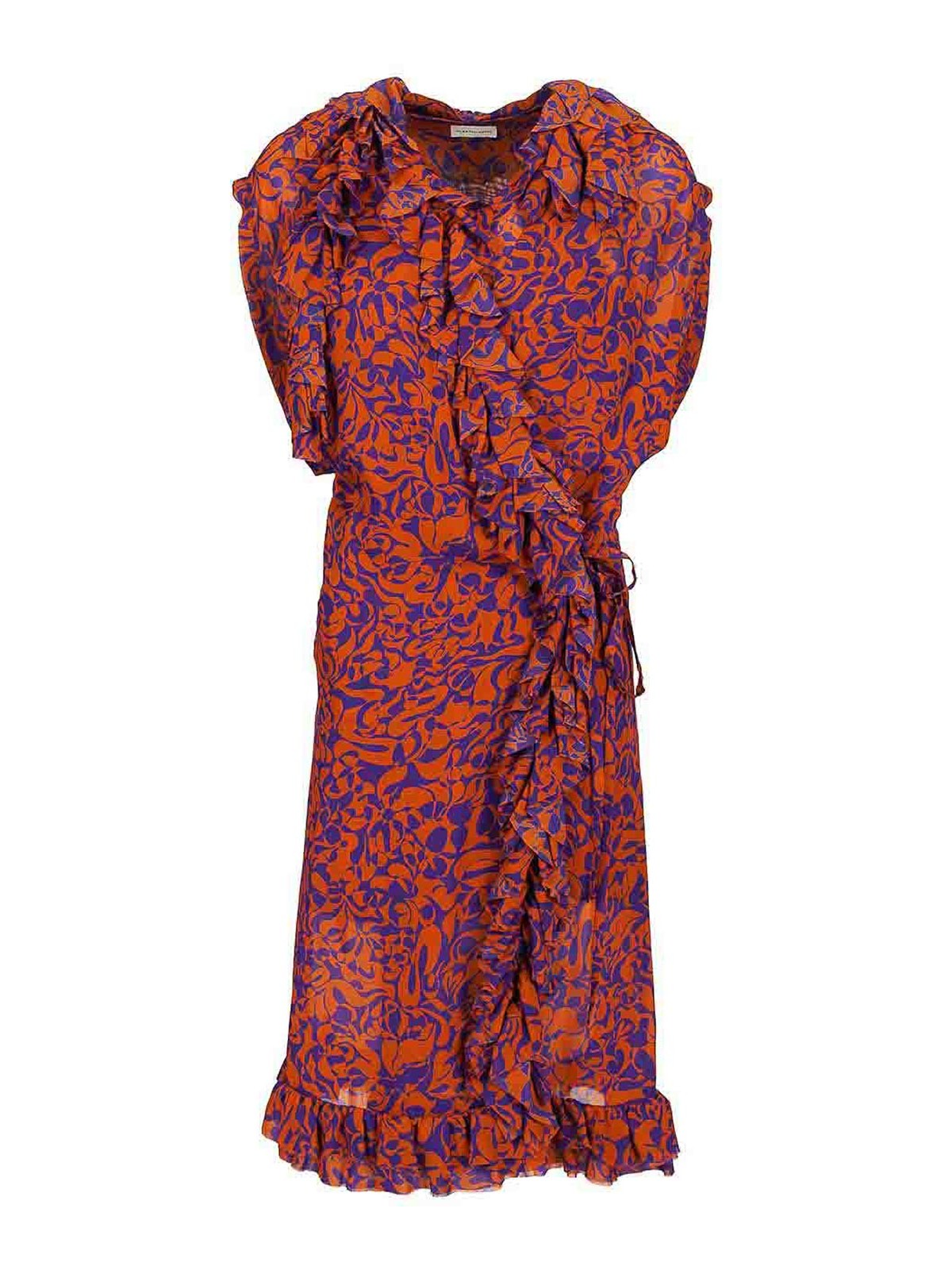 Printed Dress With Ruffles 261131E15 (Dries Van Noten / ワンピース・ドレス・オールインワン ) | Dries Van Noten (ドリスヴァンノッテン)