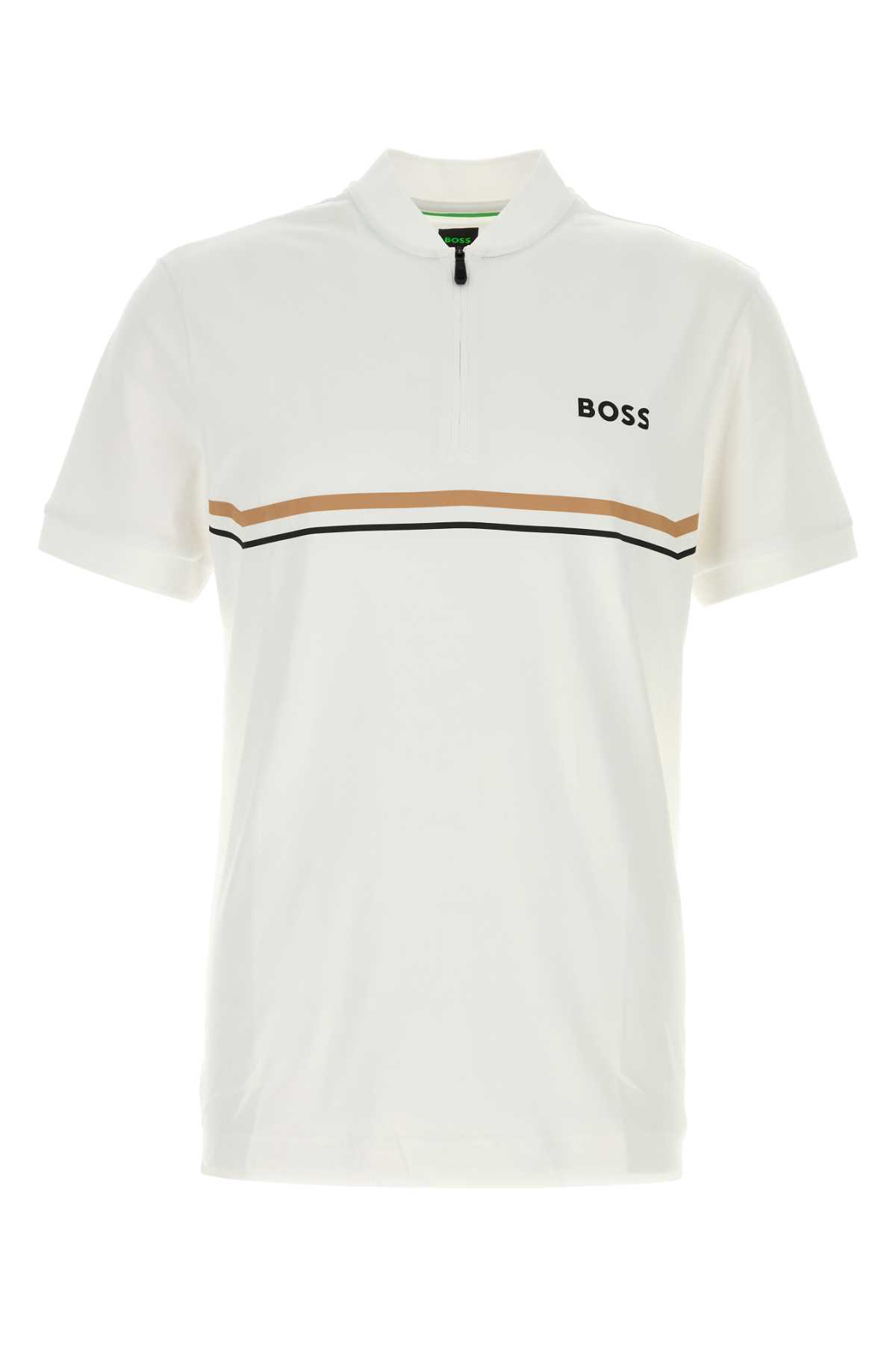 White polyester t-shirt 50554545100 (HUGO BOSS / ポロシャツ ) | HUGO BOSS (ヒューゴボス)