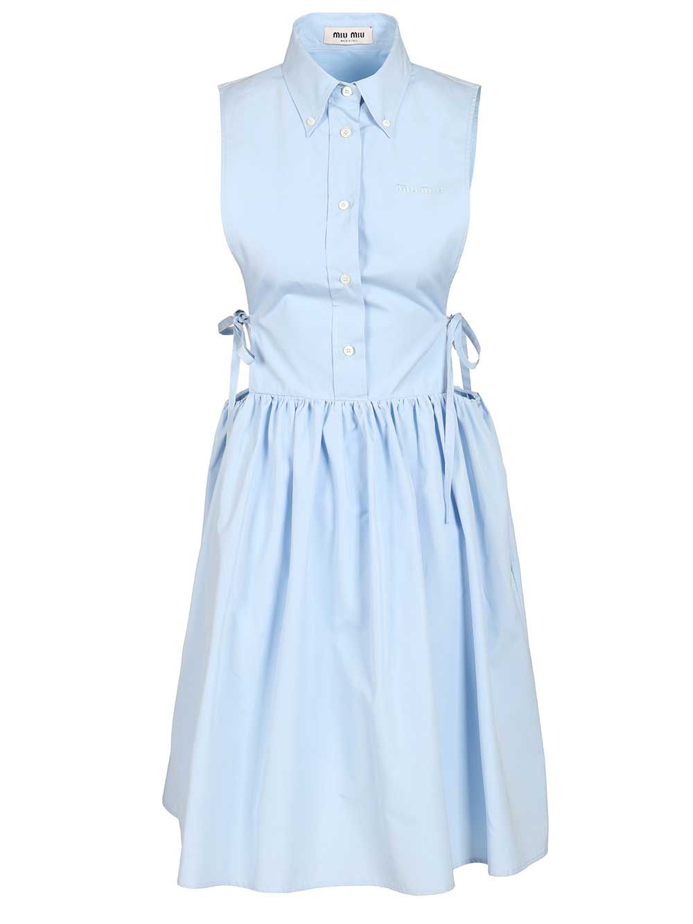 Sleeveless poplin dress MF6389 (MIU MIU / ワンピース・ドレス・オールインワン ) | MIU MIU (ミュウミュウ)