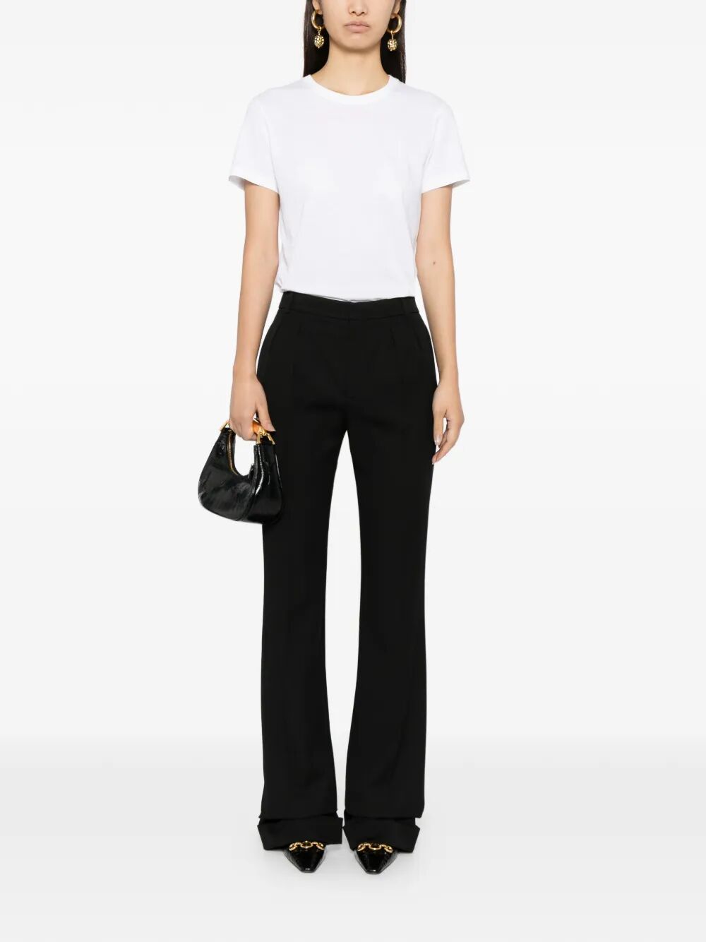 COTTON T-SHIRT WITH TF LOGO EMBROIDERY TSJ629JEX180WAA (TOM FORD / Tシャツ・カットソー ) | TOM FORD (トムフォード)(1)