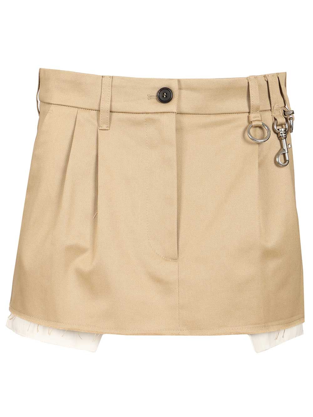 Cotton chino mini skirt MG2690 (MIU MIU / スカート ) | MIU MIU (ミュウミュウ)