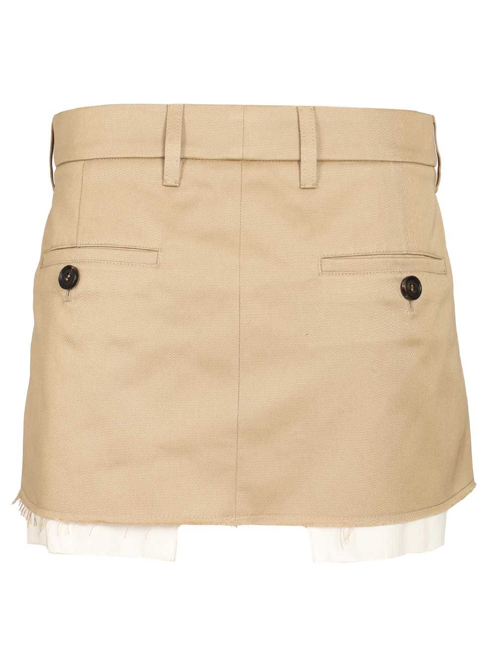 Cotton chino mini skirt MG2690 (MIU MIU / スカート ) | MIU MIU (ミュウミュウ)(1)