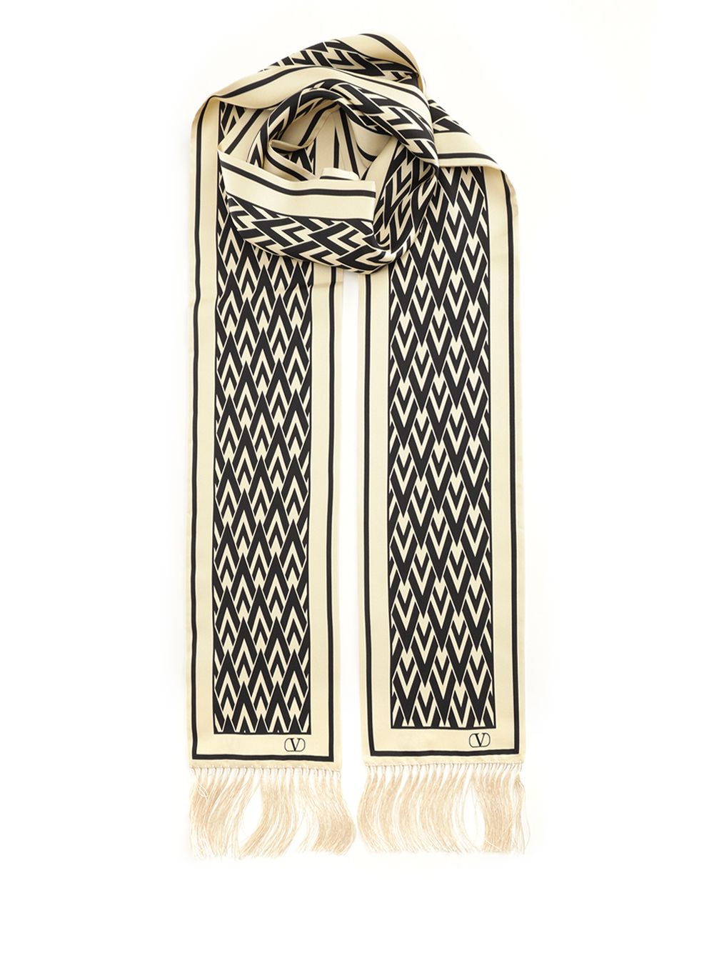 "The V" fringed scarf 8Y2E600ADRQREX (Valentino Garavani / スカーフ・マフラー ) | Valentino Garavani (ヴァレンティノ)